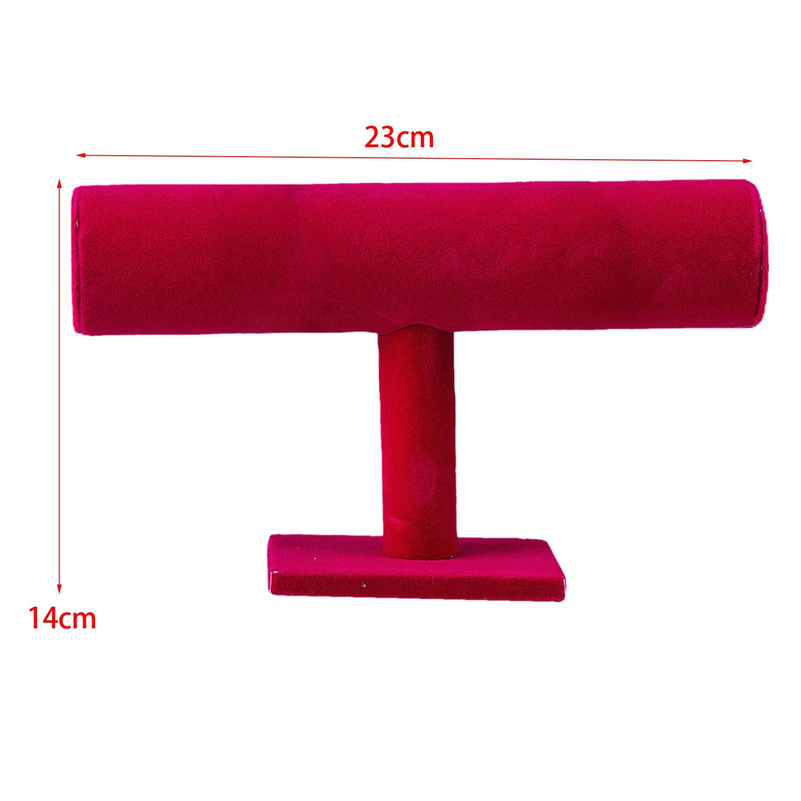 Jewelry Display Stand Wristwatch Holder for Bracelets Necklace Earring Rose Red