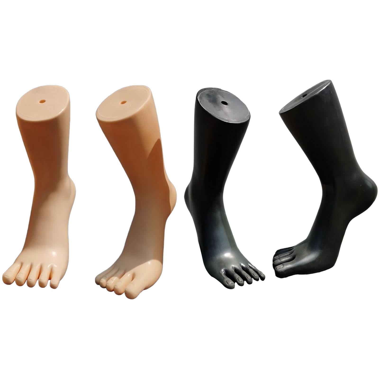 Mannequin Feet Model Shoes Displays Model Sock Display for Shop Socks Chains black left