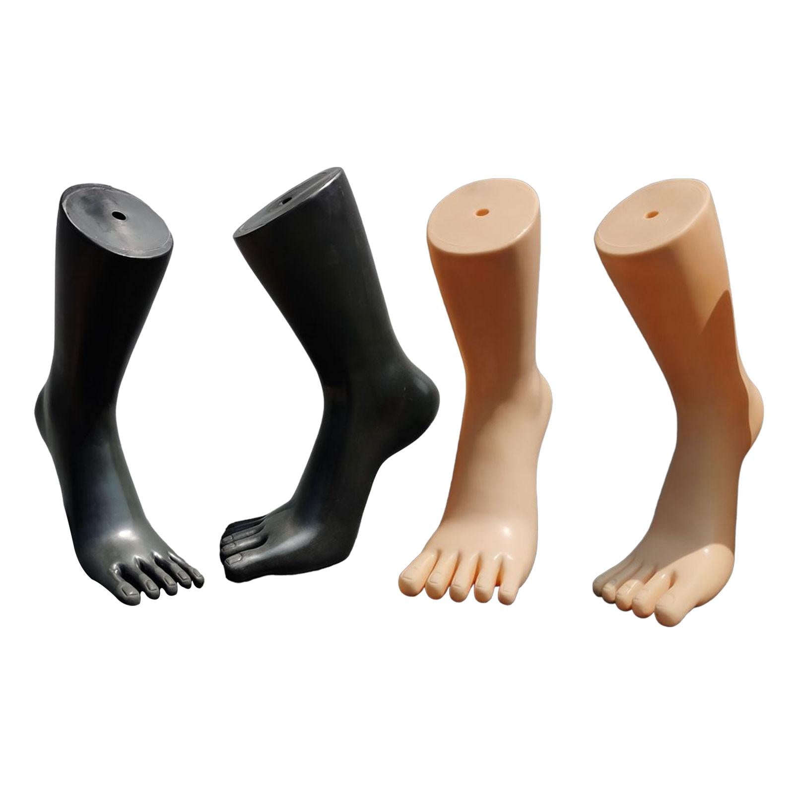 Mannequin Feet Model Shoes Displays Model Sock Display for Shop Socks Chains black left