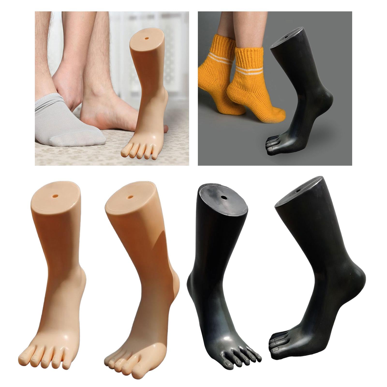 Mannequin Feet Model Shoes Displays Model Sock Display for Shop Socks Chains black left