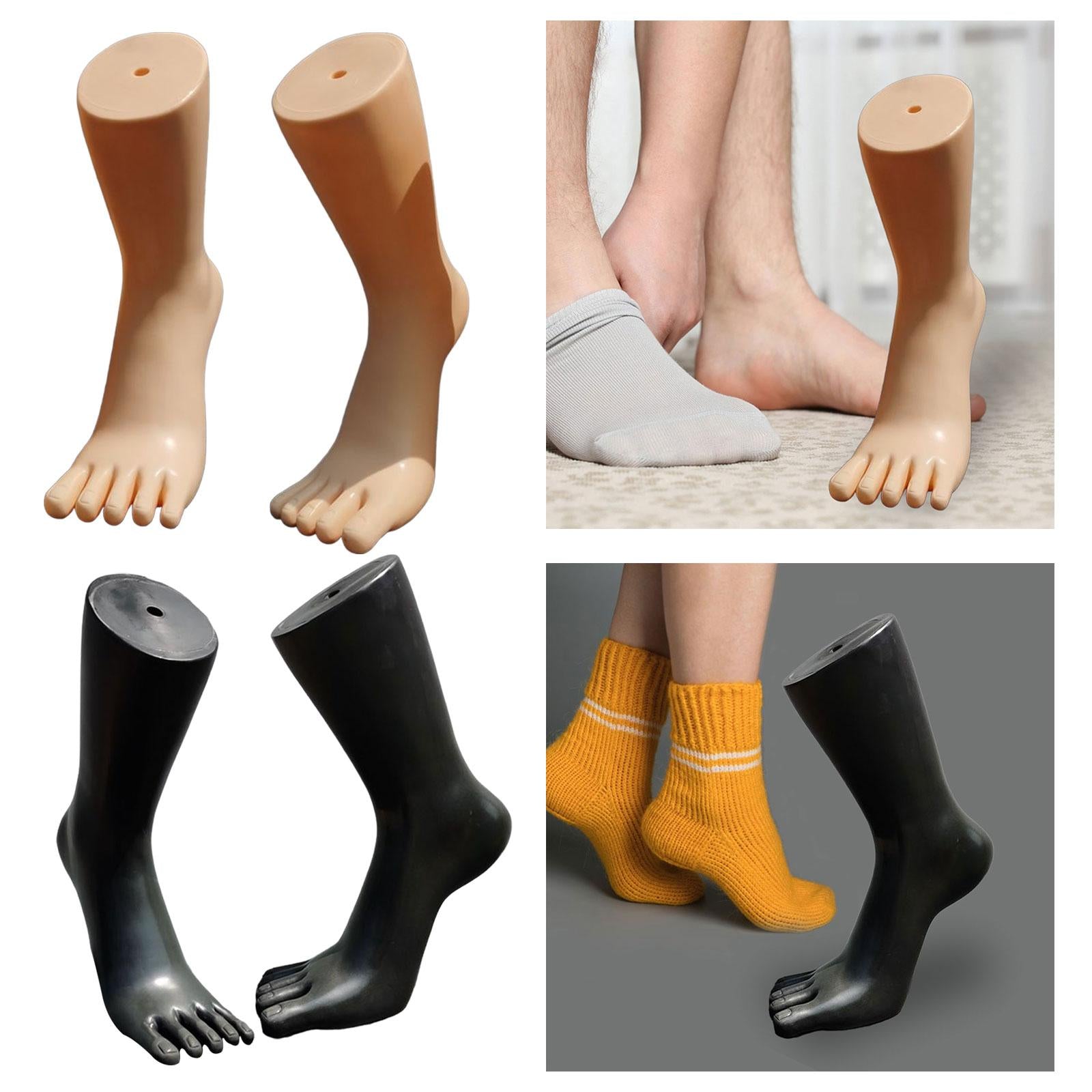 Mannequin Feet Model Shoes Displays Model Sock Display for Shop Socks Chains black left