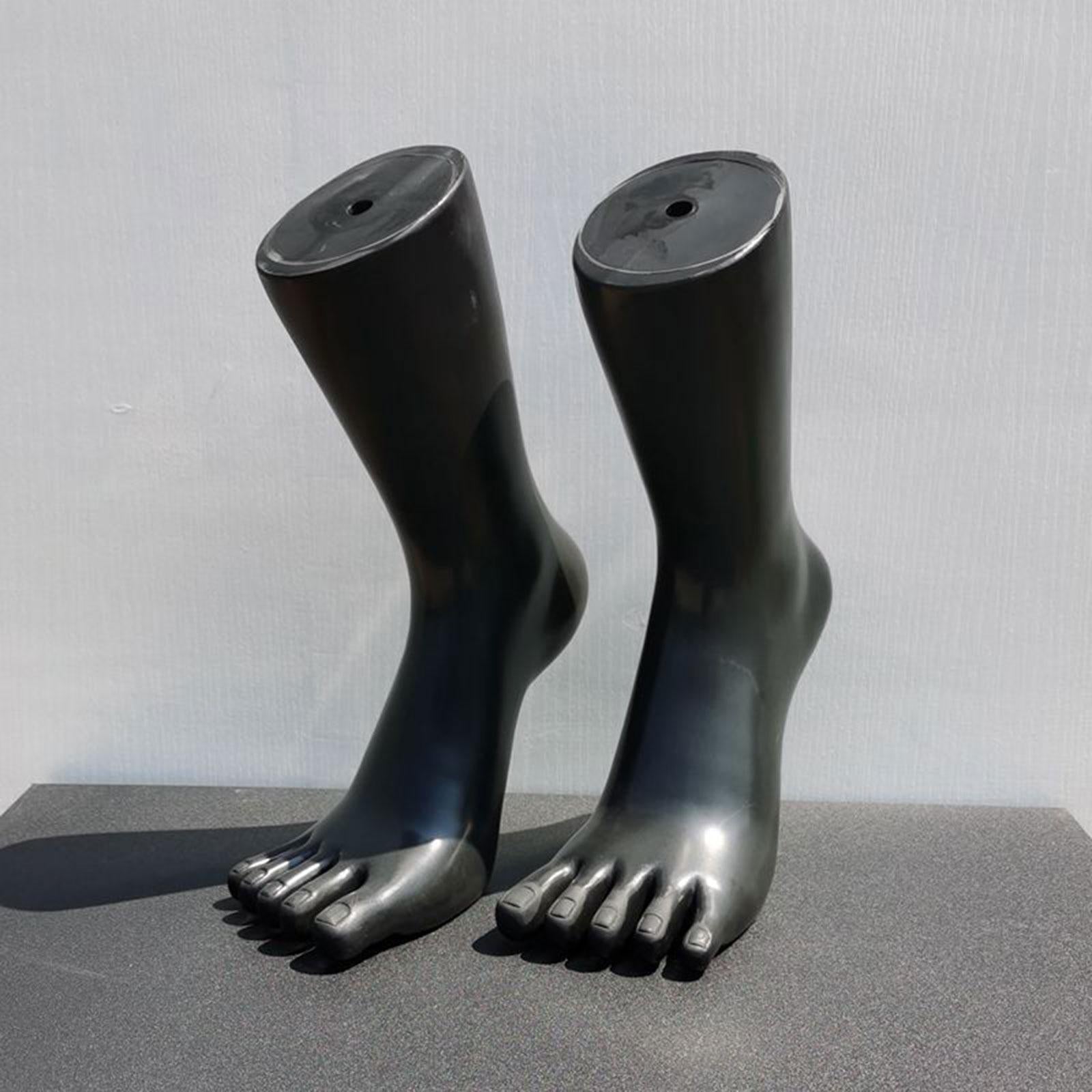 Mannequin Feet Model Shoes Displays Model Sock Display for Shop Socks Chains black left