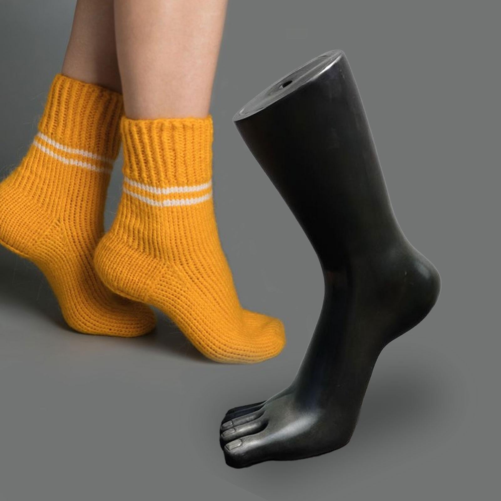 Mannequin Feet Model Shoes Displays Model Sock Display for Shop Socks Chains black with right