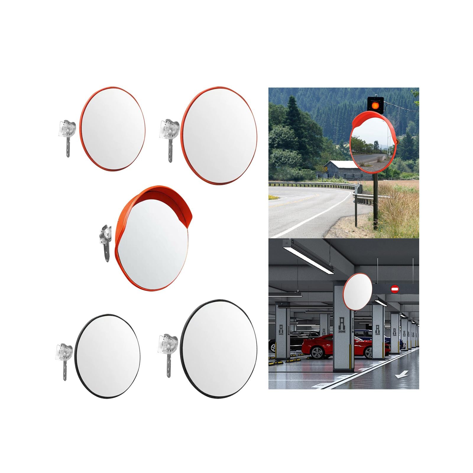 Convex Mirror Safety Curved Safety Mirror Warehouse Wide Angle Corner Mirror 30cm indoor