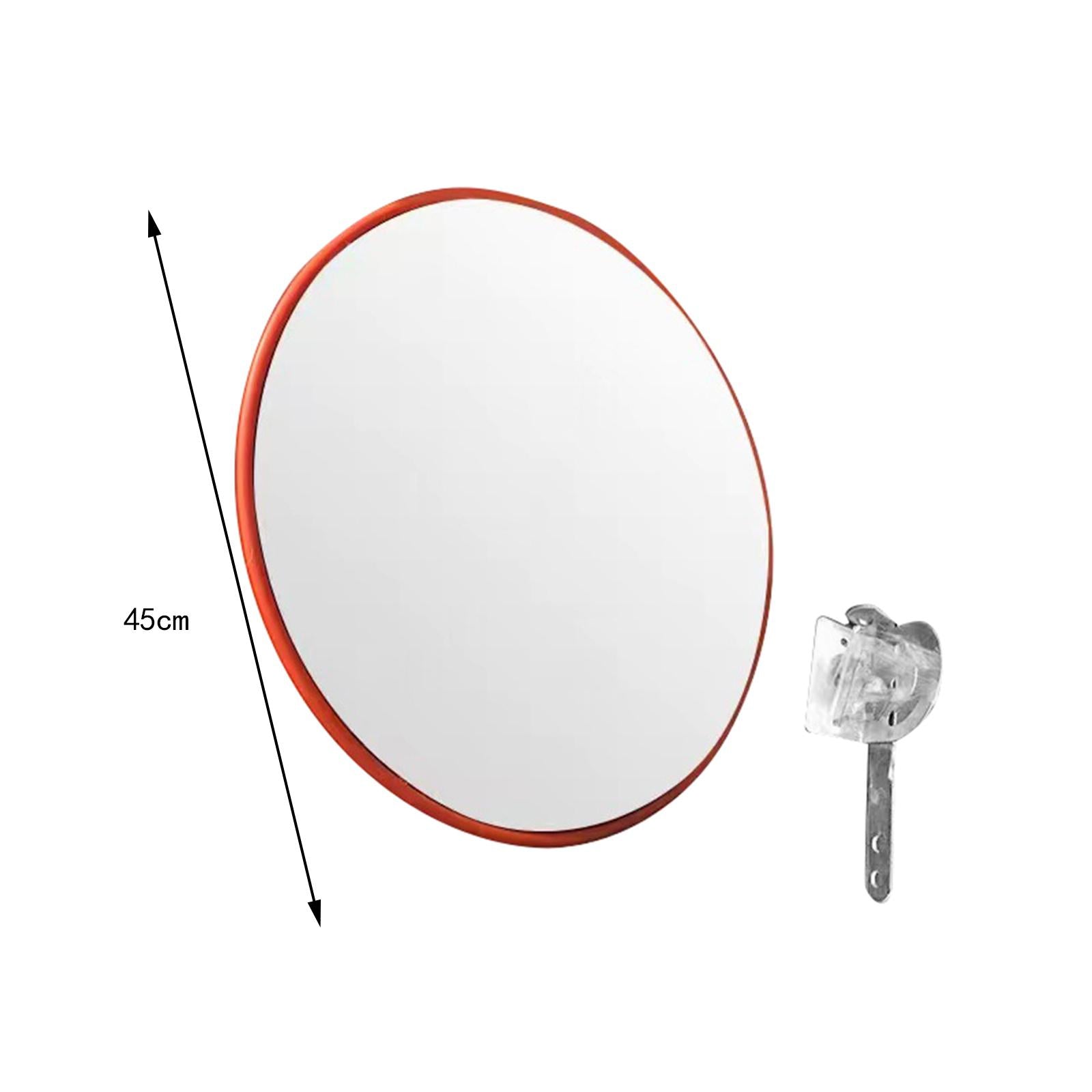 Convex Mirror Safety Curved Safety Mirror Warehouse Wide Angle Corner Mirror 45cm indoor orange