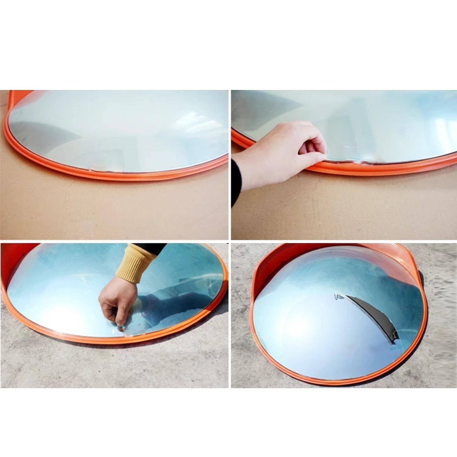 Convex Mirror Safety Curved Safety Mirror Warehouse Wide Angle Corner Mirror 45cm indoor orange