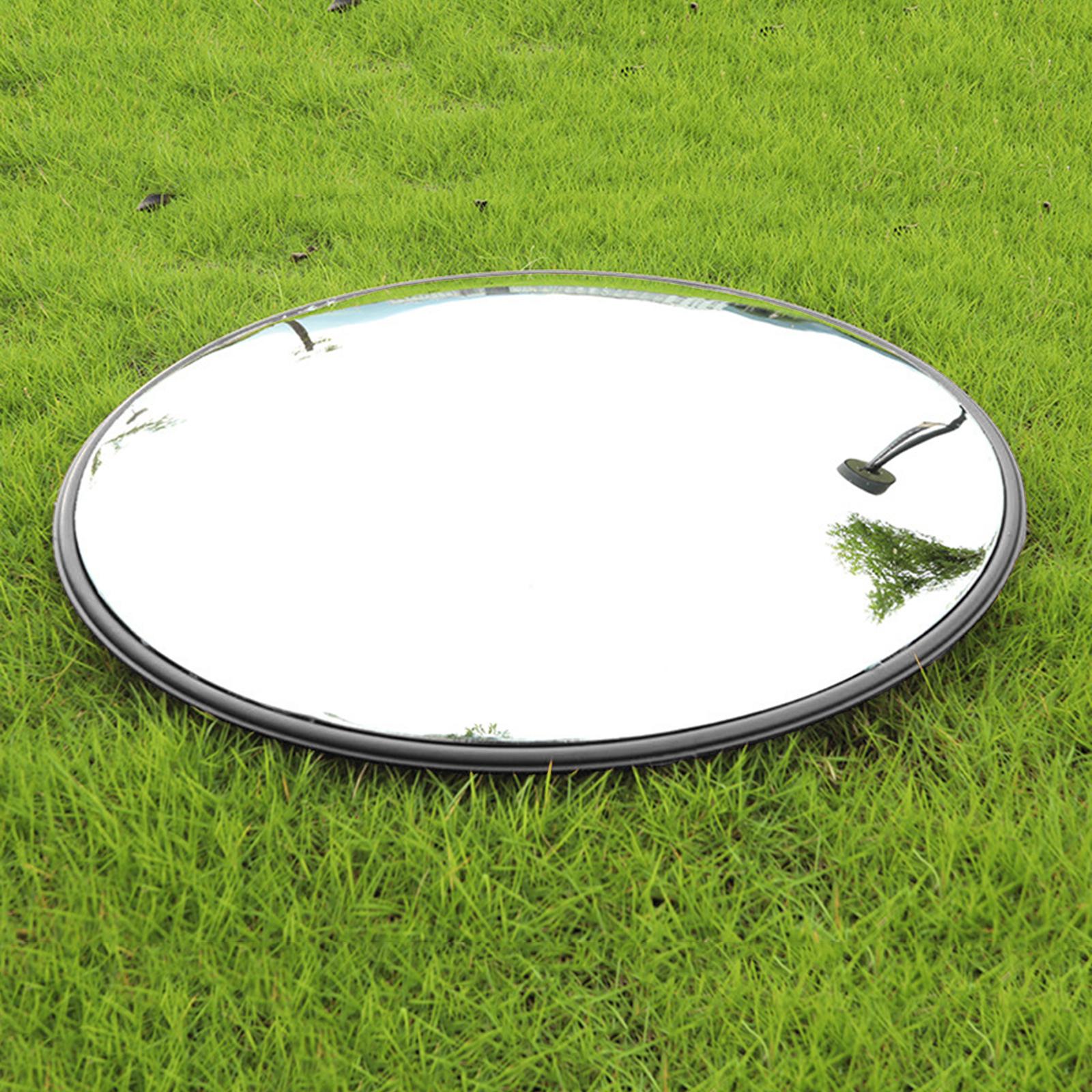 Convex Mirror Safety Curved Safety Mirror Warehouse Wide Angle Corner Mirror 45cm indoor black