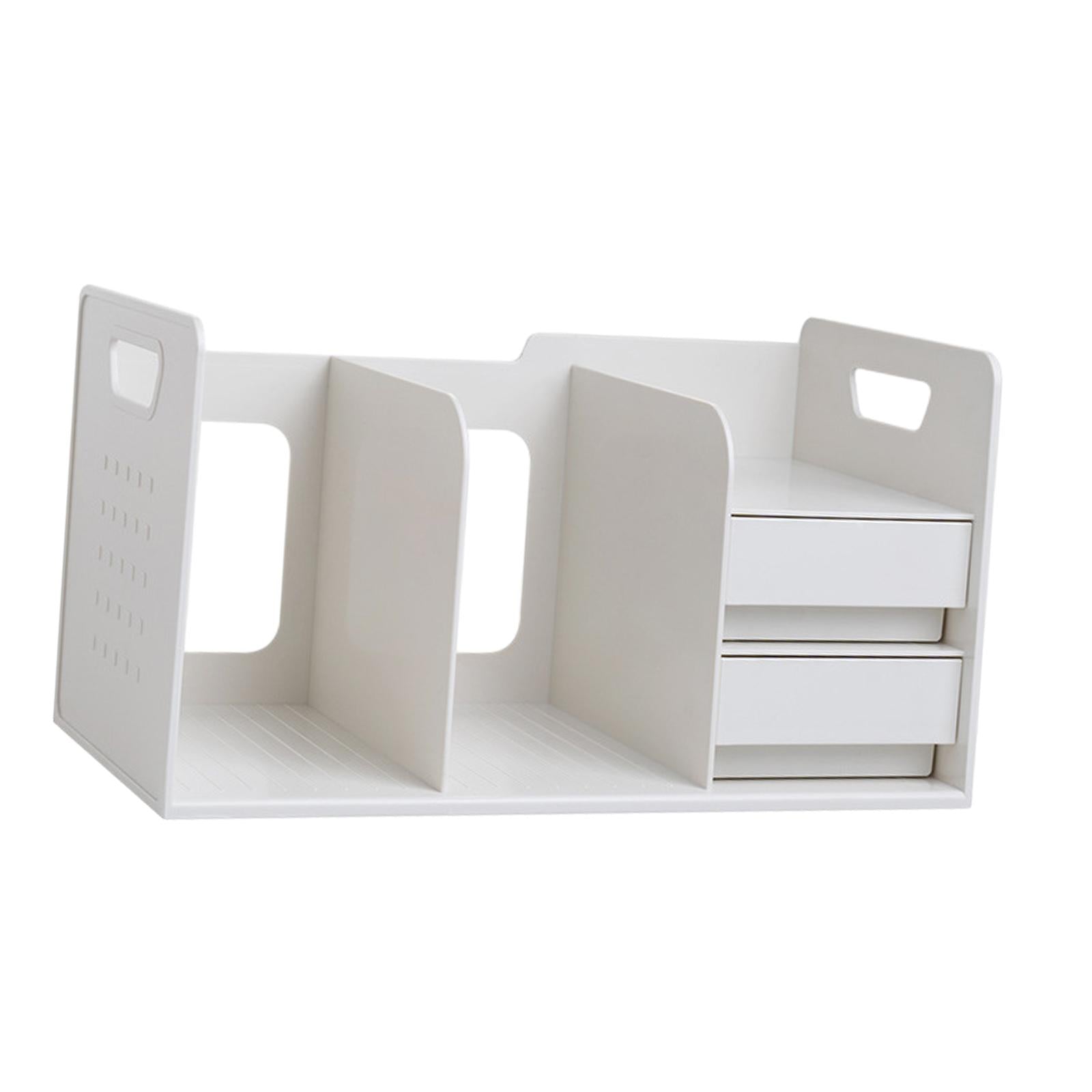 Kids Bookcase Book Shelf Portable Desktop Bookshelf for Pencil Ruler Pencils White