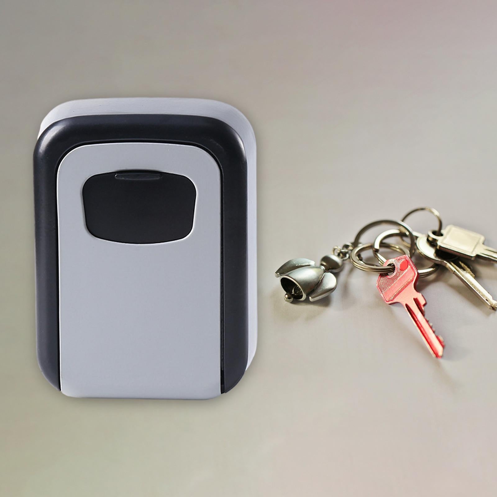 Key Cabinet Organizer Wall Mounted Key Lock Box for Digital Realtors Outside Gray