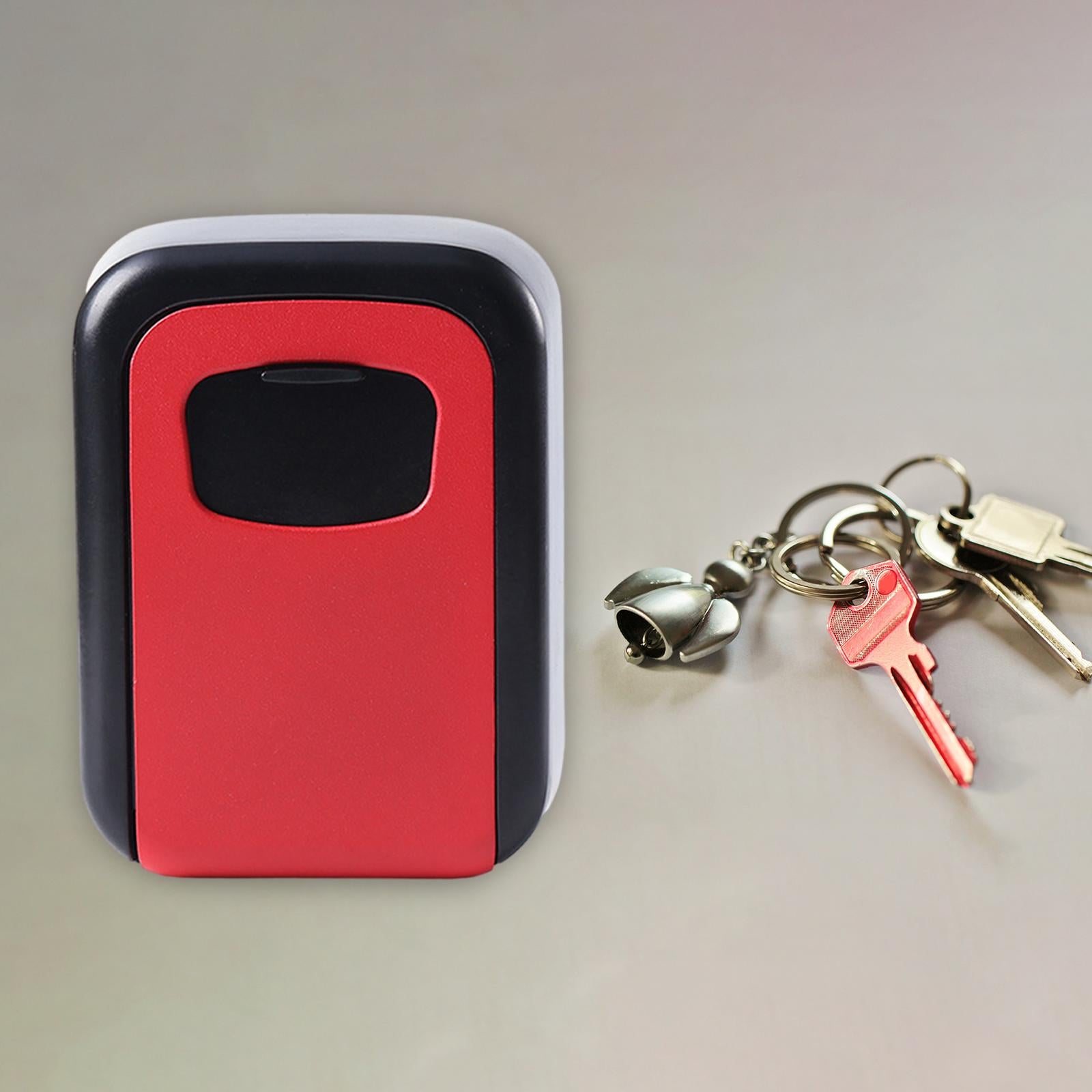 Key Cabinet Organizer Wall Mounted Key Lock Box for Digital Realtors Outside Red