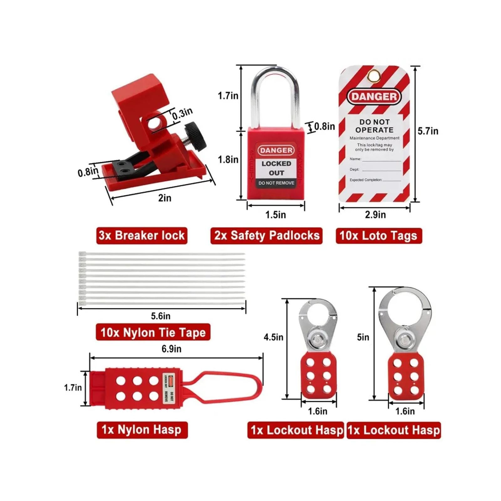 29x Electrical Tag Out Kits for Lock Stations Air Source Switch