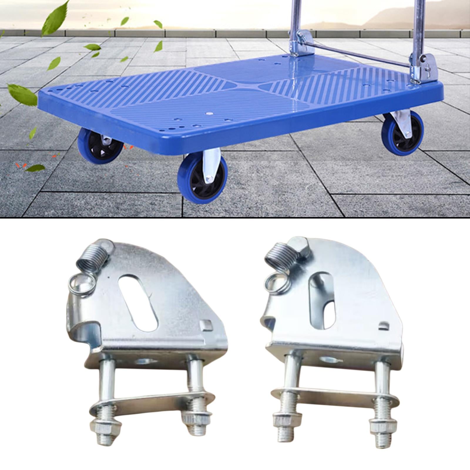 Foldable Push Hand Cart Base Hinge Sturdy for Rolling Trolley Cart Parts Accs With Mounting Screws