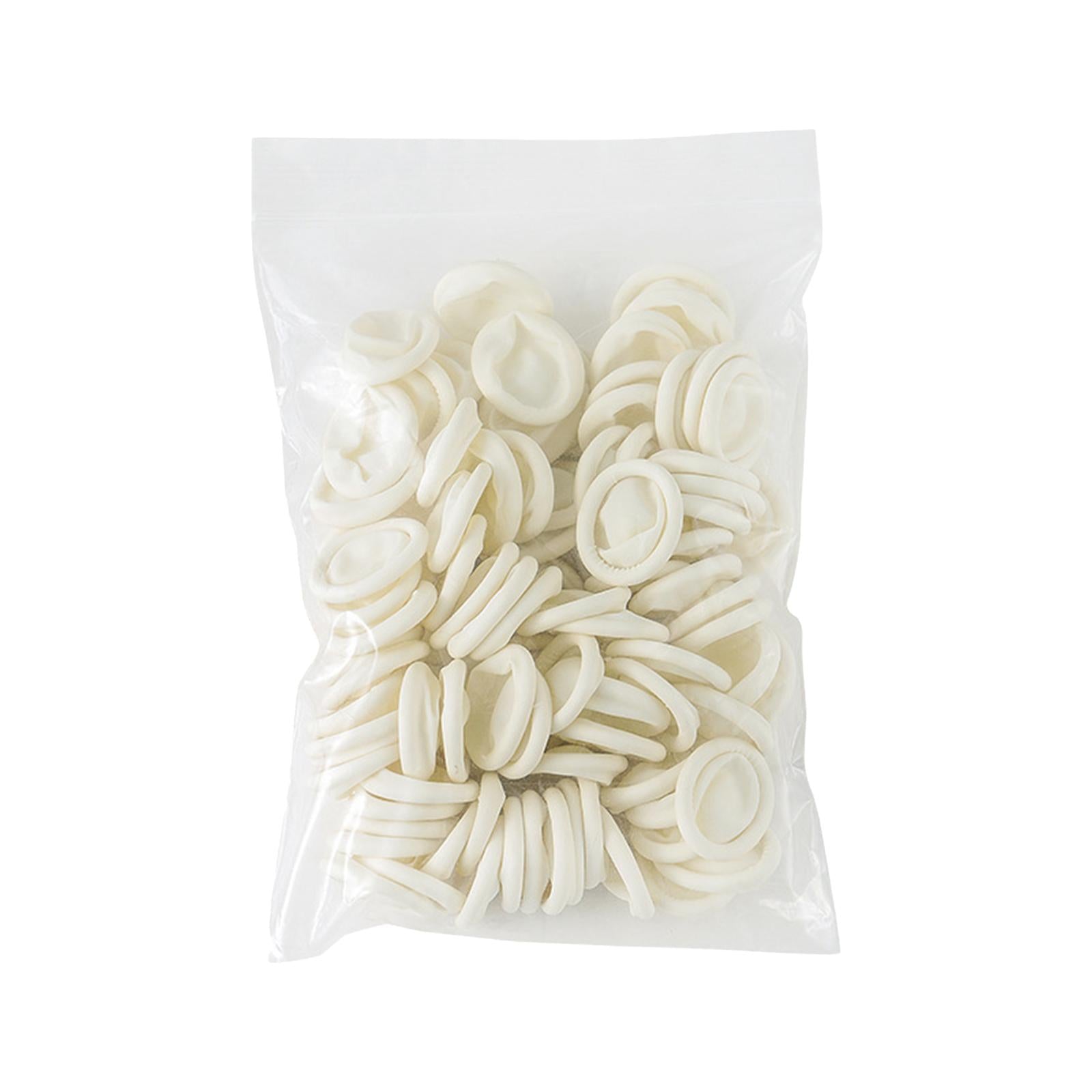 Rubber Fingertips Protective Latex Finger Cots for Jewelry Cleaning Nail Art 100Pcs