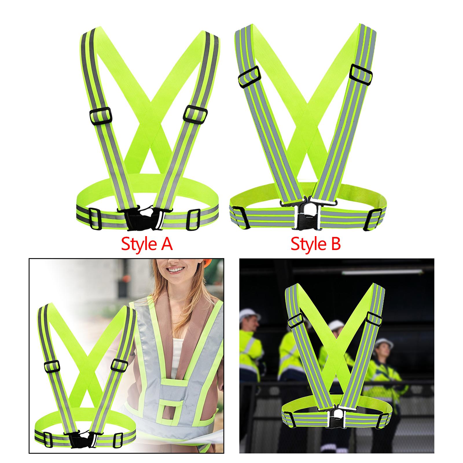 High Visibility Reflective Strap Lightweight Strap Gear for Workers Walking Style A