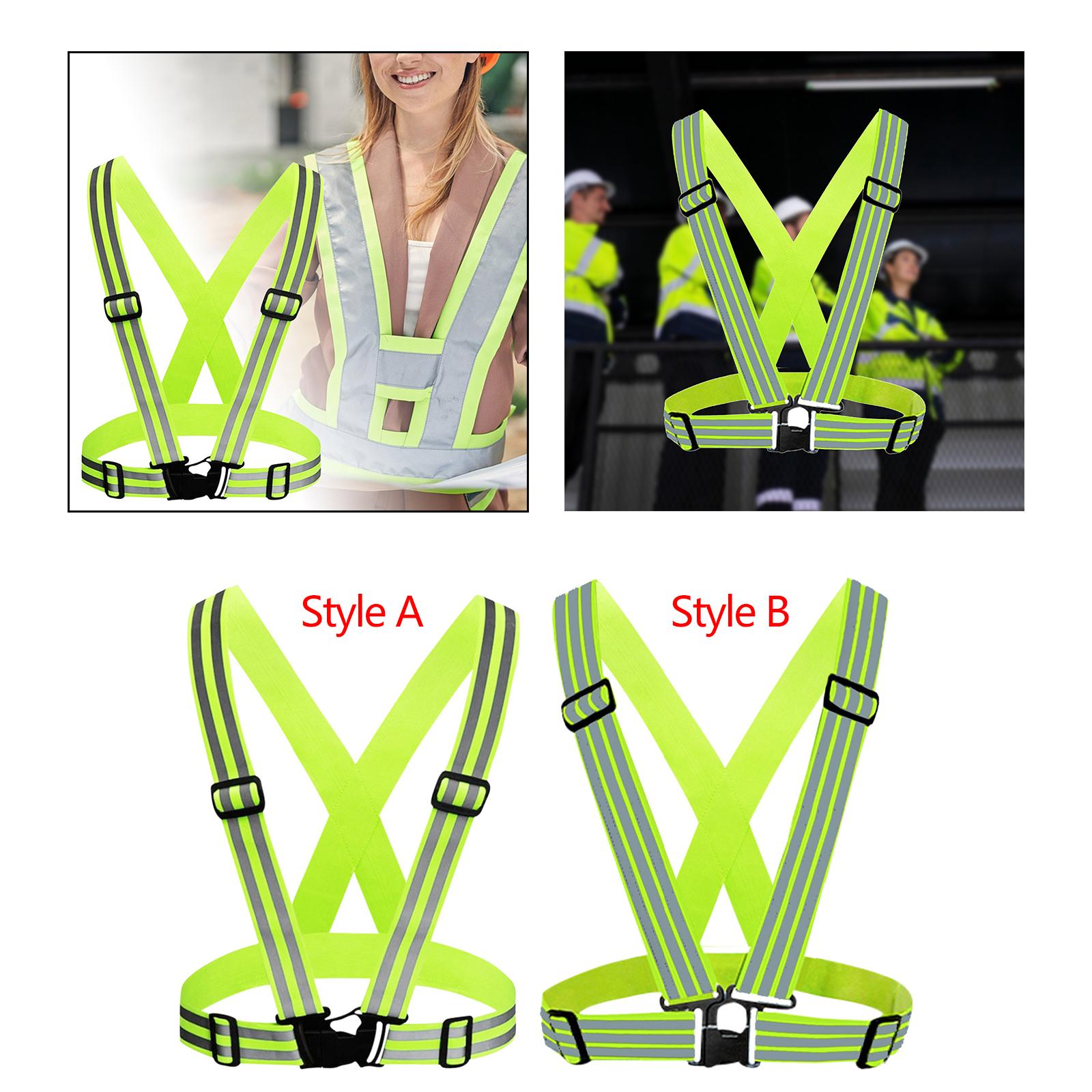 High Visibility Reflective Strap Lightweight Strap Gear for Workers Walking Style A