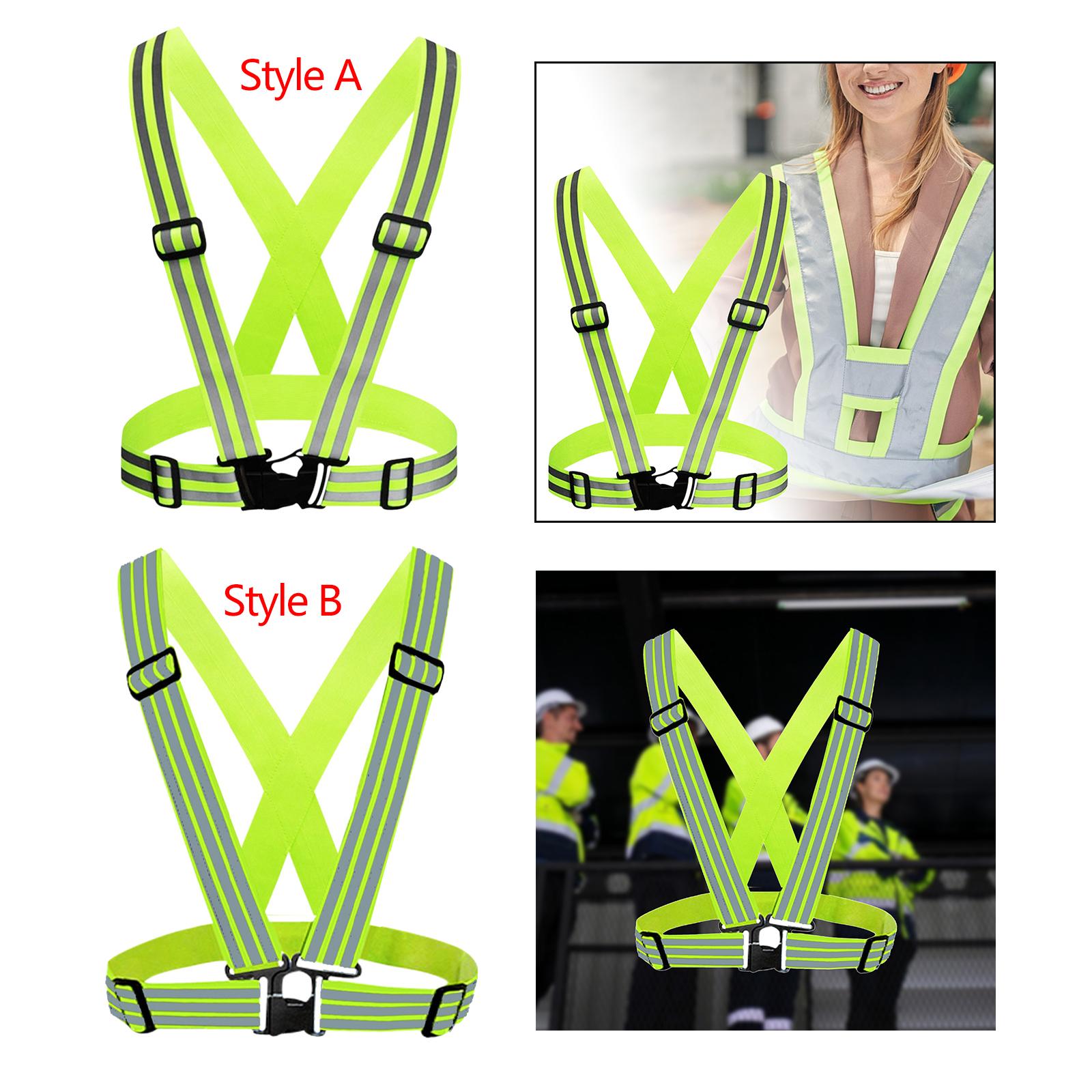 High Visibility Reflective Strap Lightweight Strap Gear for Workers Walking Style A