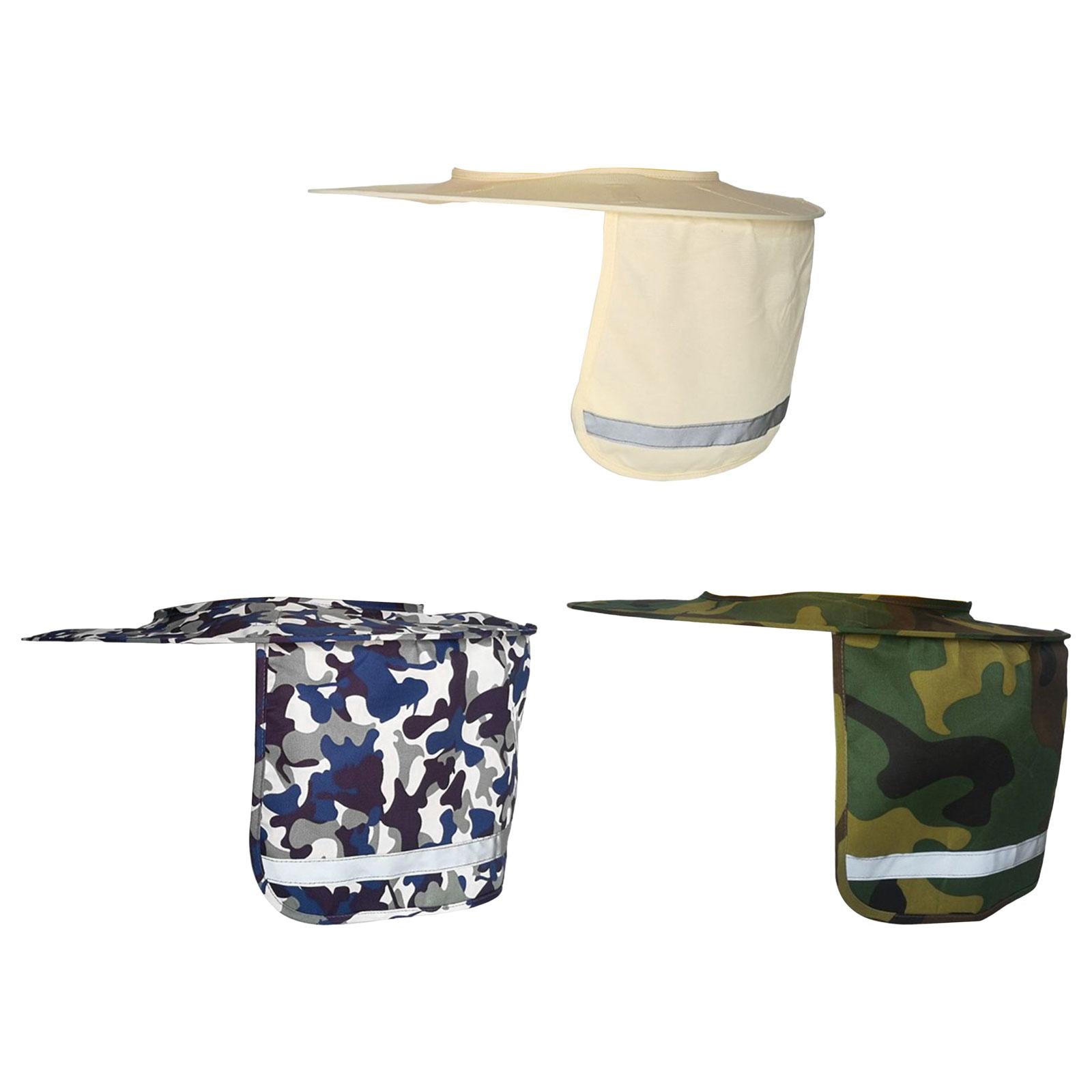 3xNeck Sunshade Cover Cover Reflective Strip Cap Cover for Golf Fishing Tennis beige
