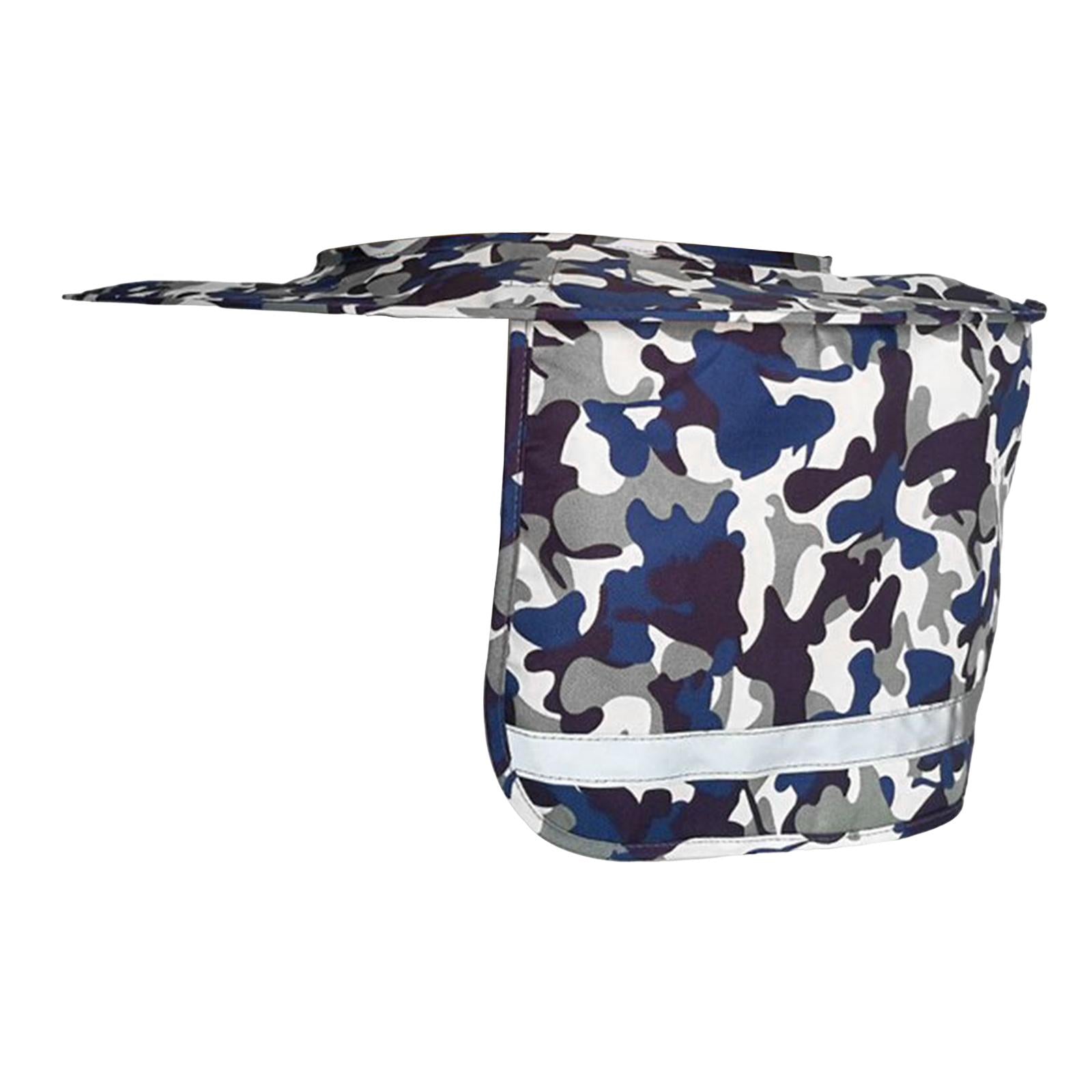 Neck Sunshade Cover Cover Reflective Strip Cap Cover for Golf Fishing Tennis blue camouflage