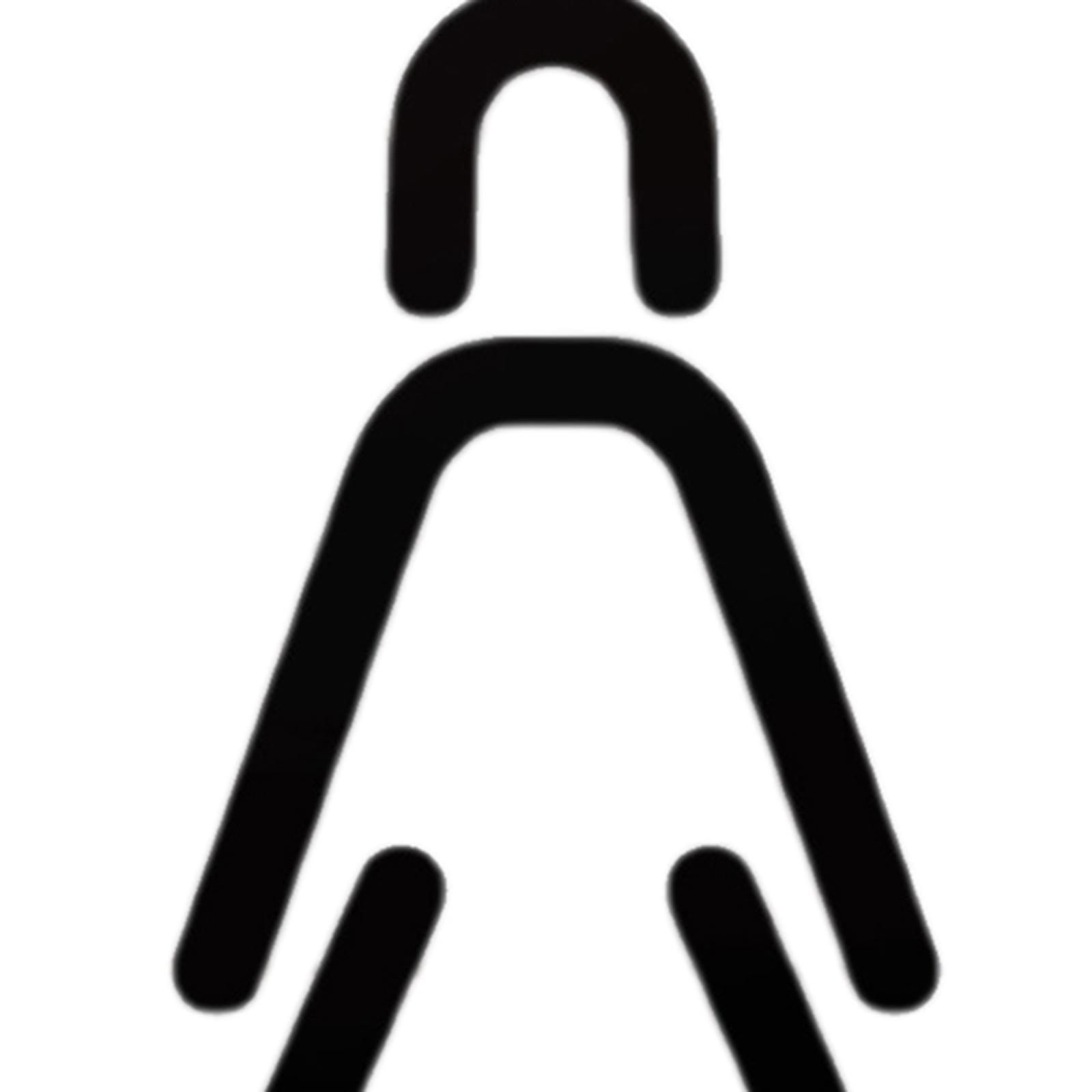 Men Women Toilet Sign Bathroom Sign 3D WC Sign for Store Shopping Mall Hotel A Black