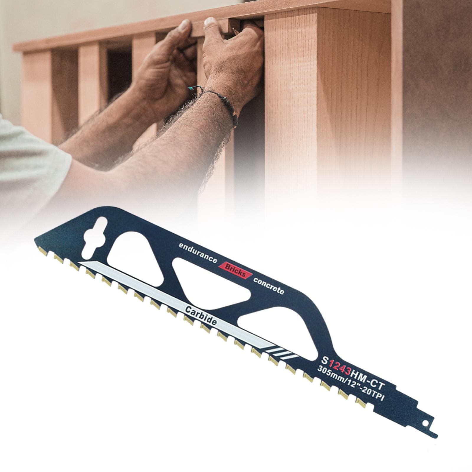 Demolition Masonry Reciprocating Hard Alloy Saw Blades for Wood Fiber Cement S1243