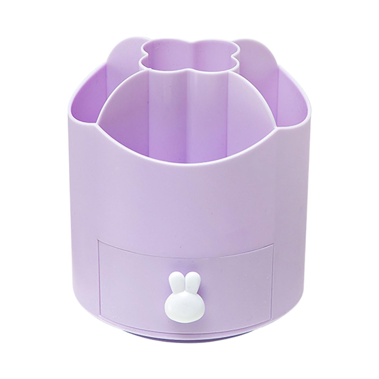 360 Degree Rotation Pen Holder Storage Box for Art Supply Desktop Stationery Violets