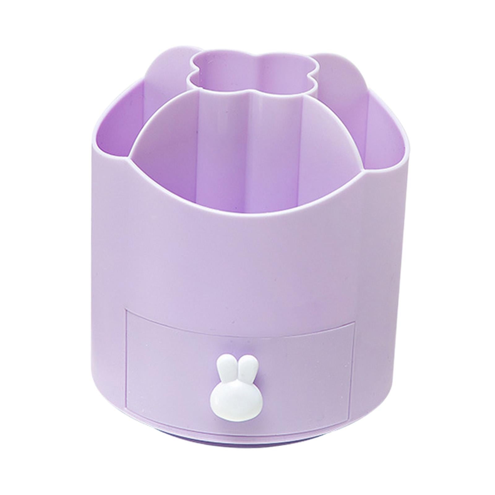 360 Degree Rotation Pen Holder Storage Box for Art Supply Desktop Stationery Violets