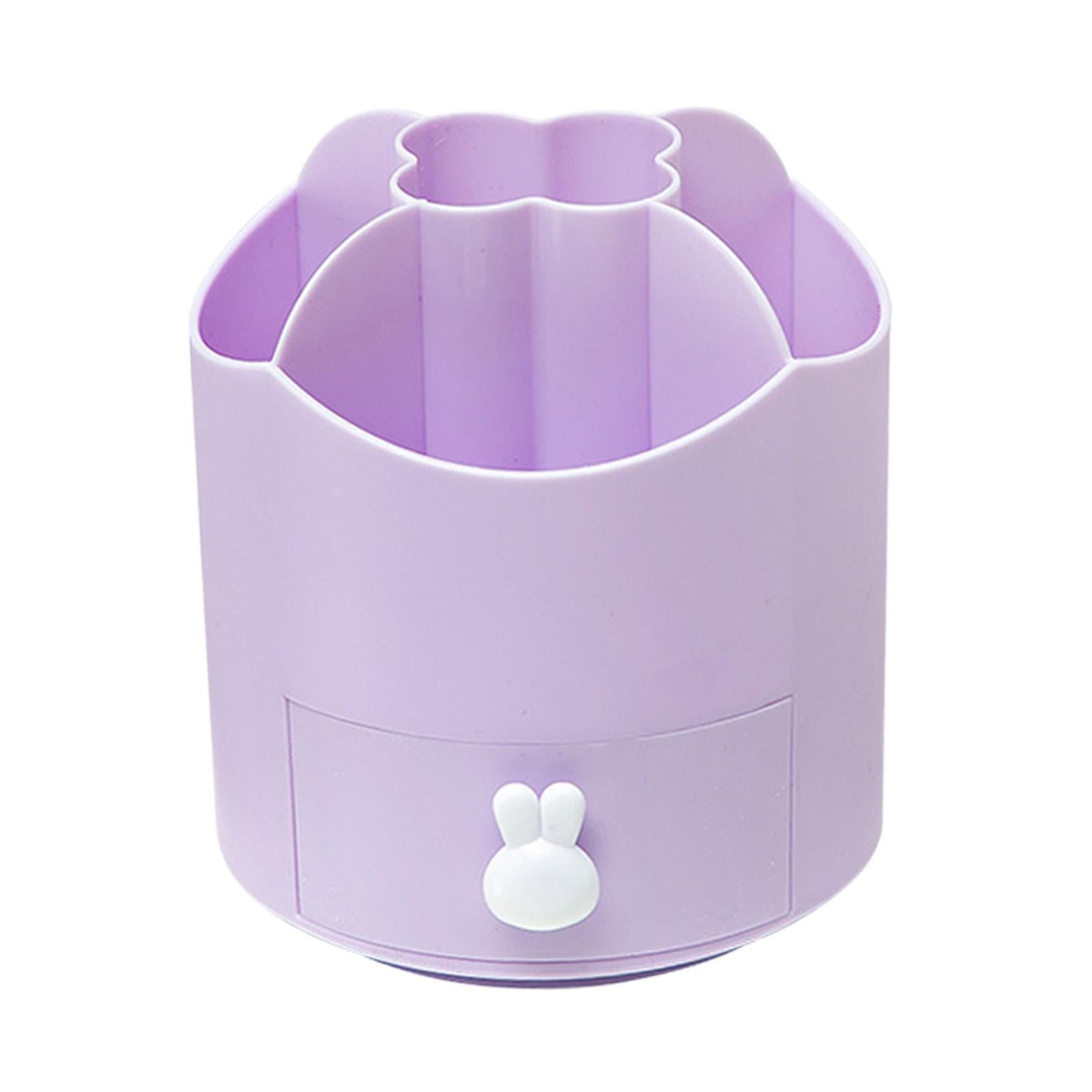 360 Degree Rotation Pen Holder Storage Box for Art Supply Desktop Stationery Violets