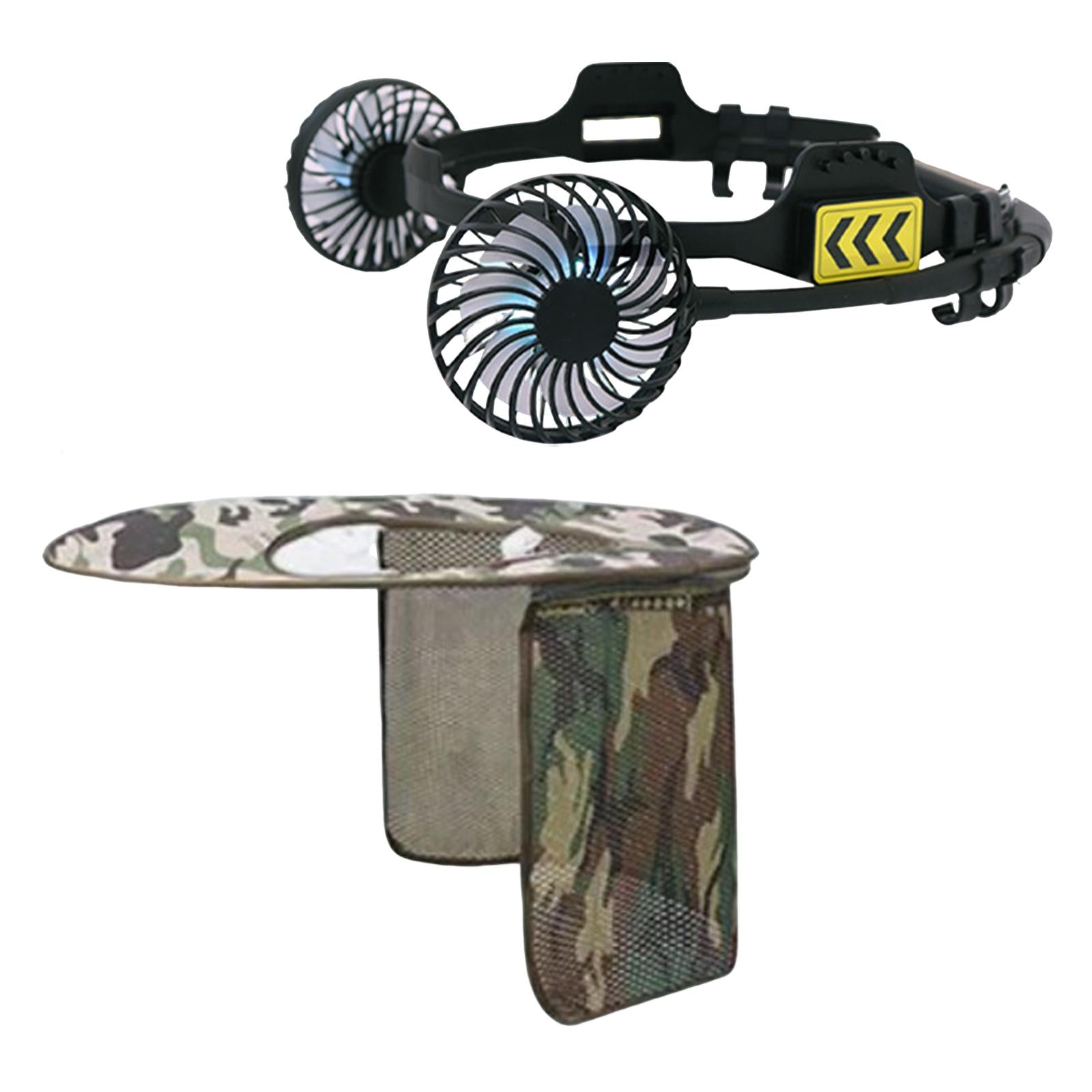 Hard Hat Fan Included Sun Protection Flap External Fan Safety Hat Fan