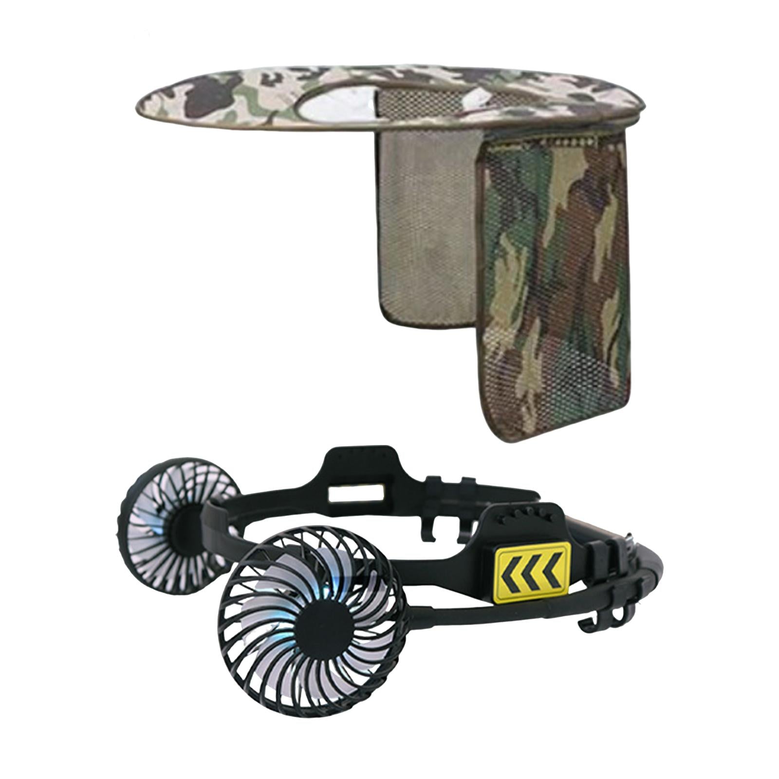 Hard Hat Fan Included Sun Protection Flap External Fan Safety Hat Fan