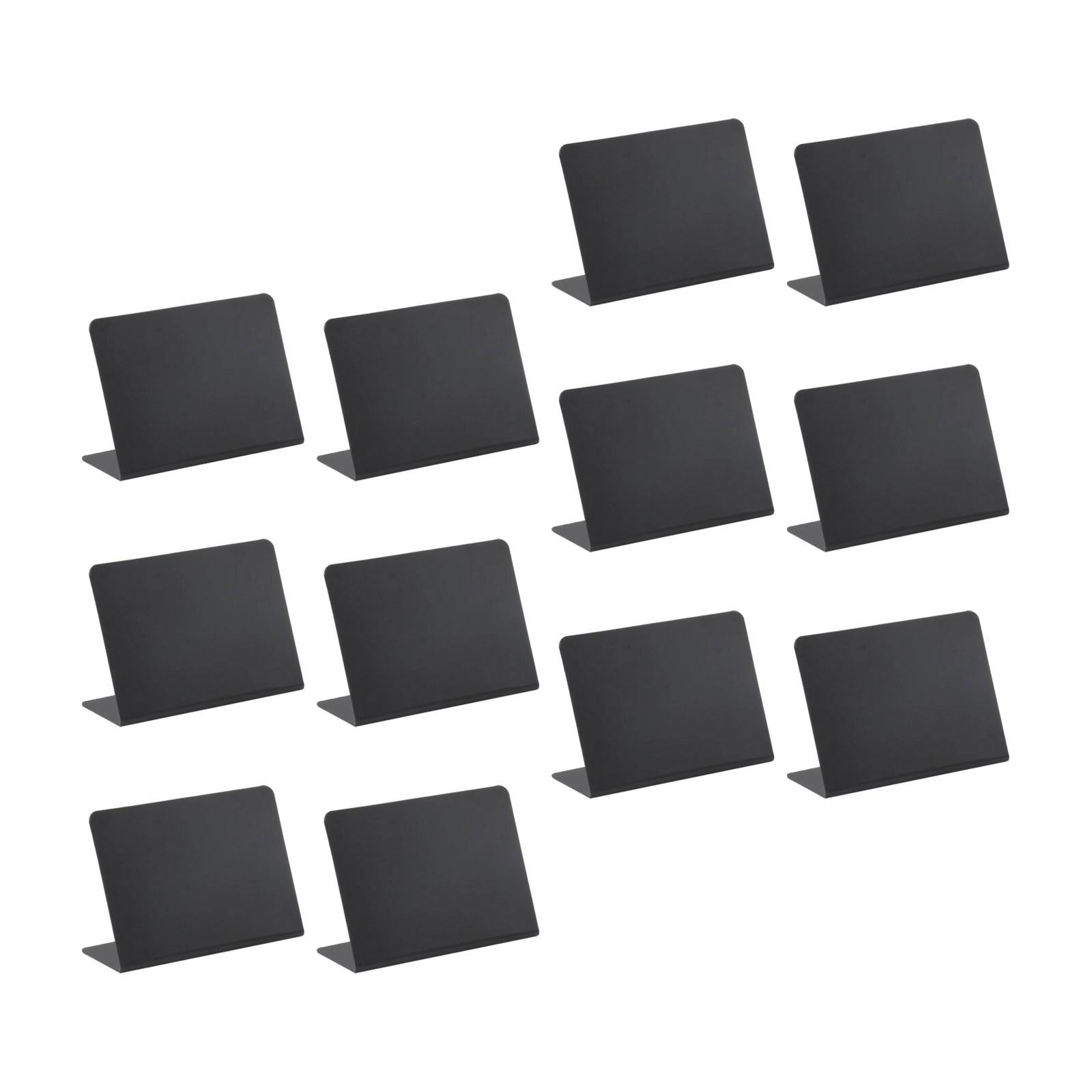 Small Chalkboards Signs L Shaped Rustic Small Blackboard Massage Board Signs 12.7x10cm 12pcs