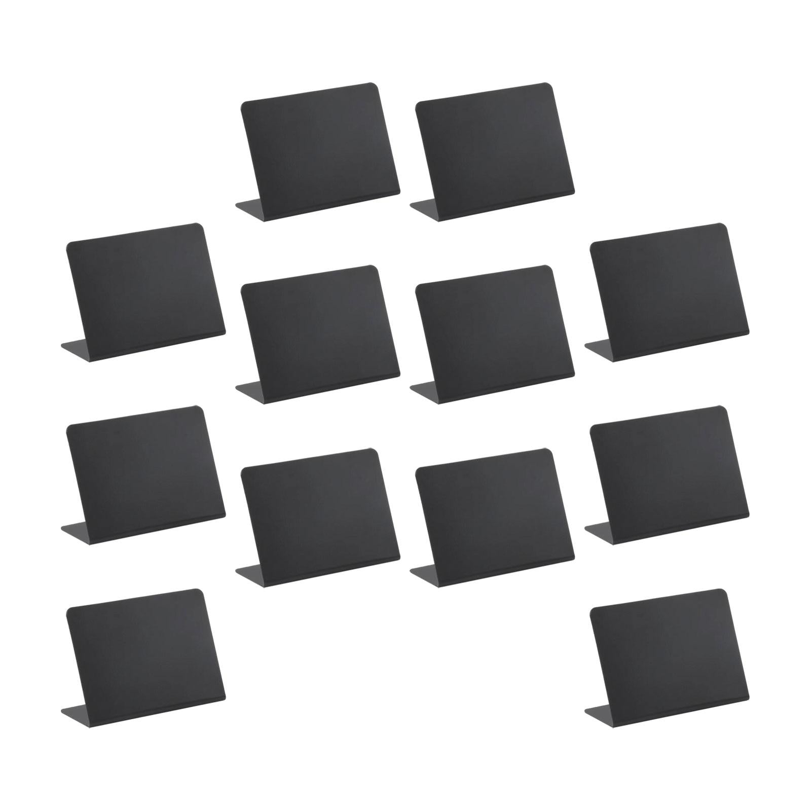 Small Chalkboards Signs L Shaped Rustic Small Blackboard Massage Board Signs 12.7x10cm 12pcs