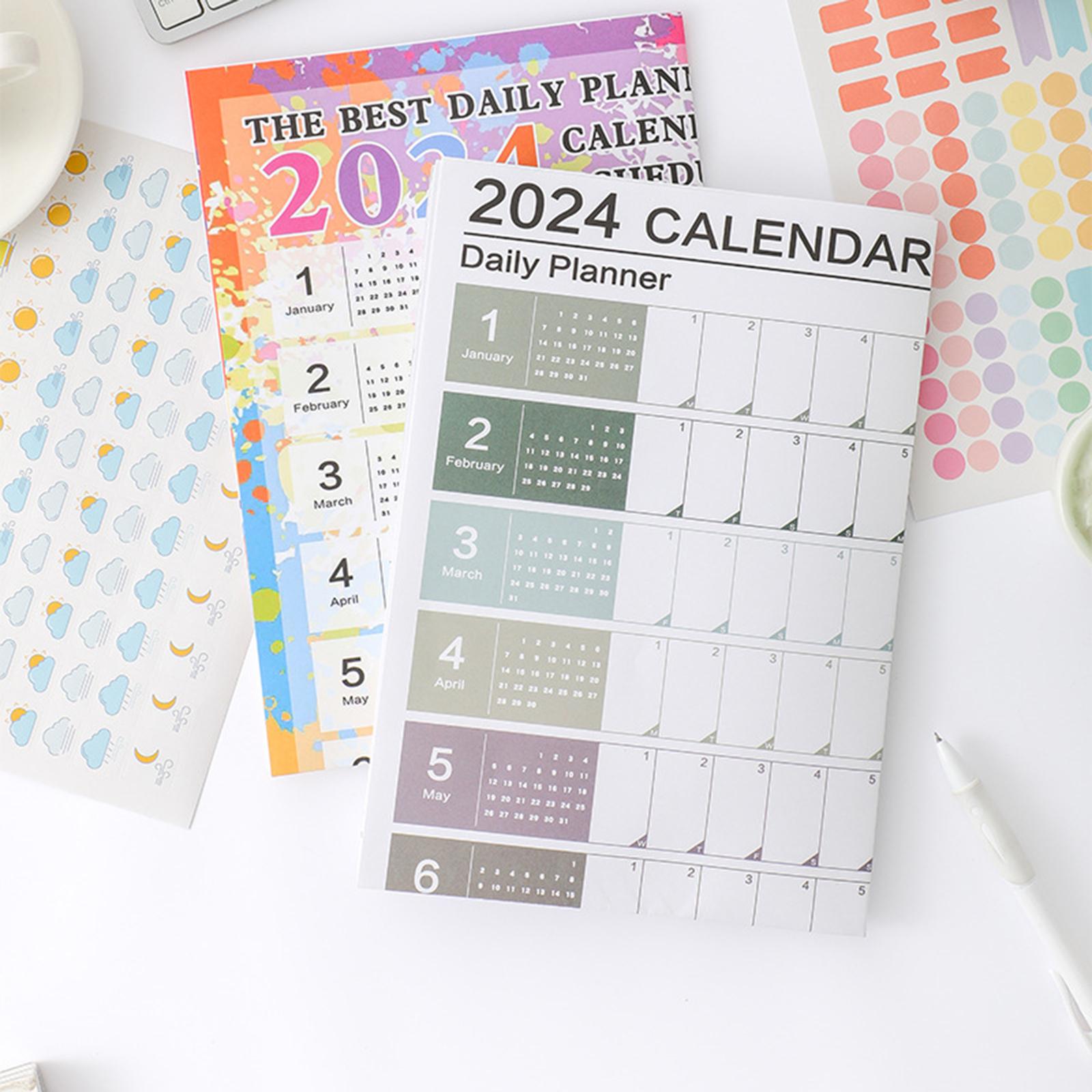 Wall Hanging Calendar 2024 Yearly Calendar Planner for Classroom House Tasks Style A