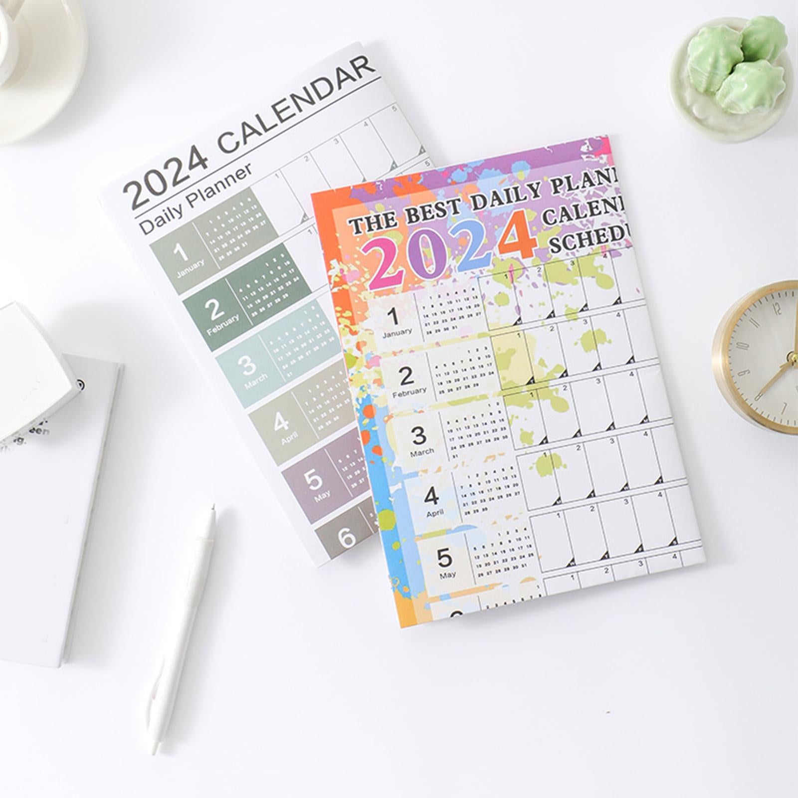 Wall Hanging Calendar 2024 Yearly Calendar Planner for Classroom House Tasks Style B