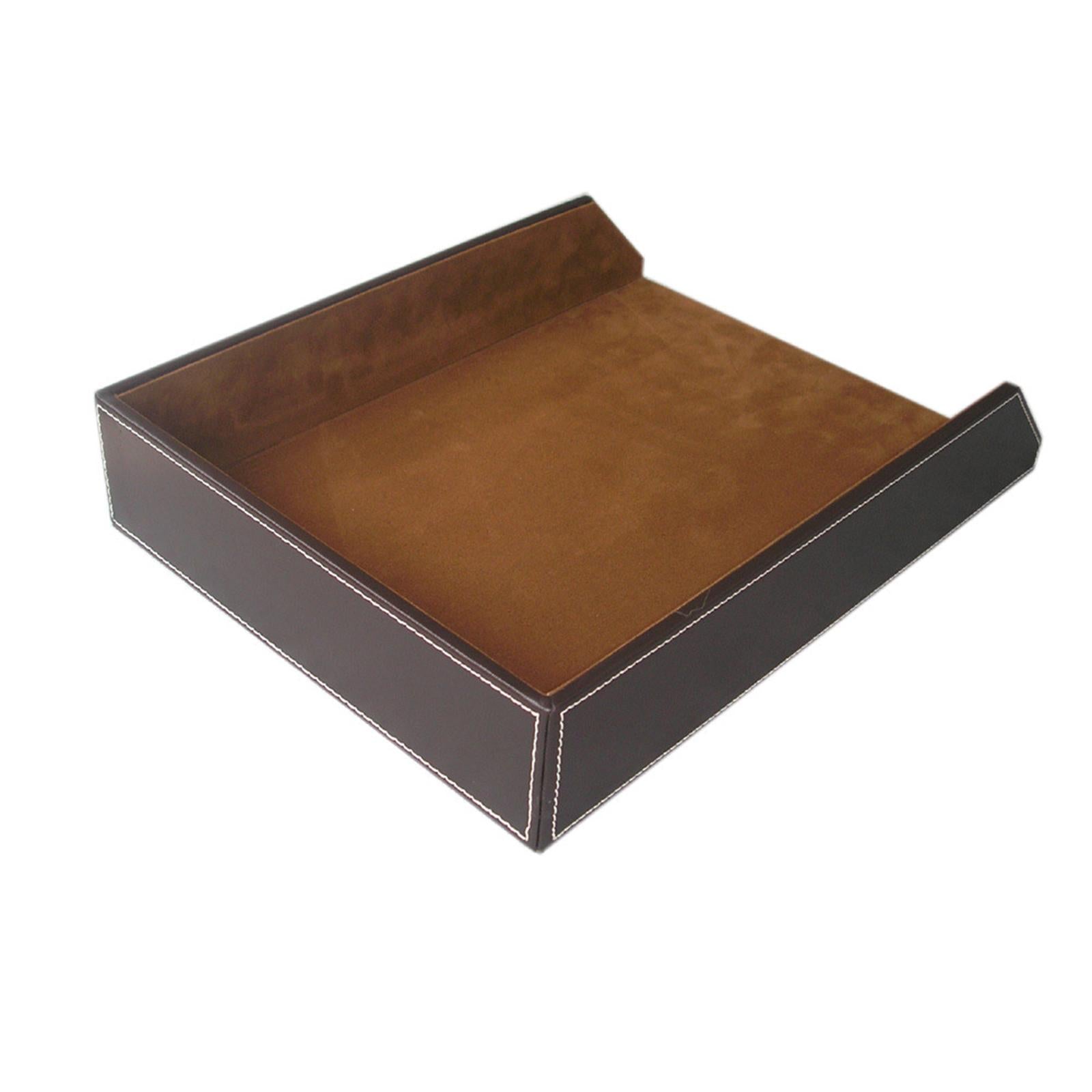 Single Tier File Holder Multifunctional PU Paper Letter Tray for Office Home B