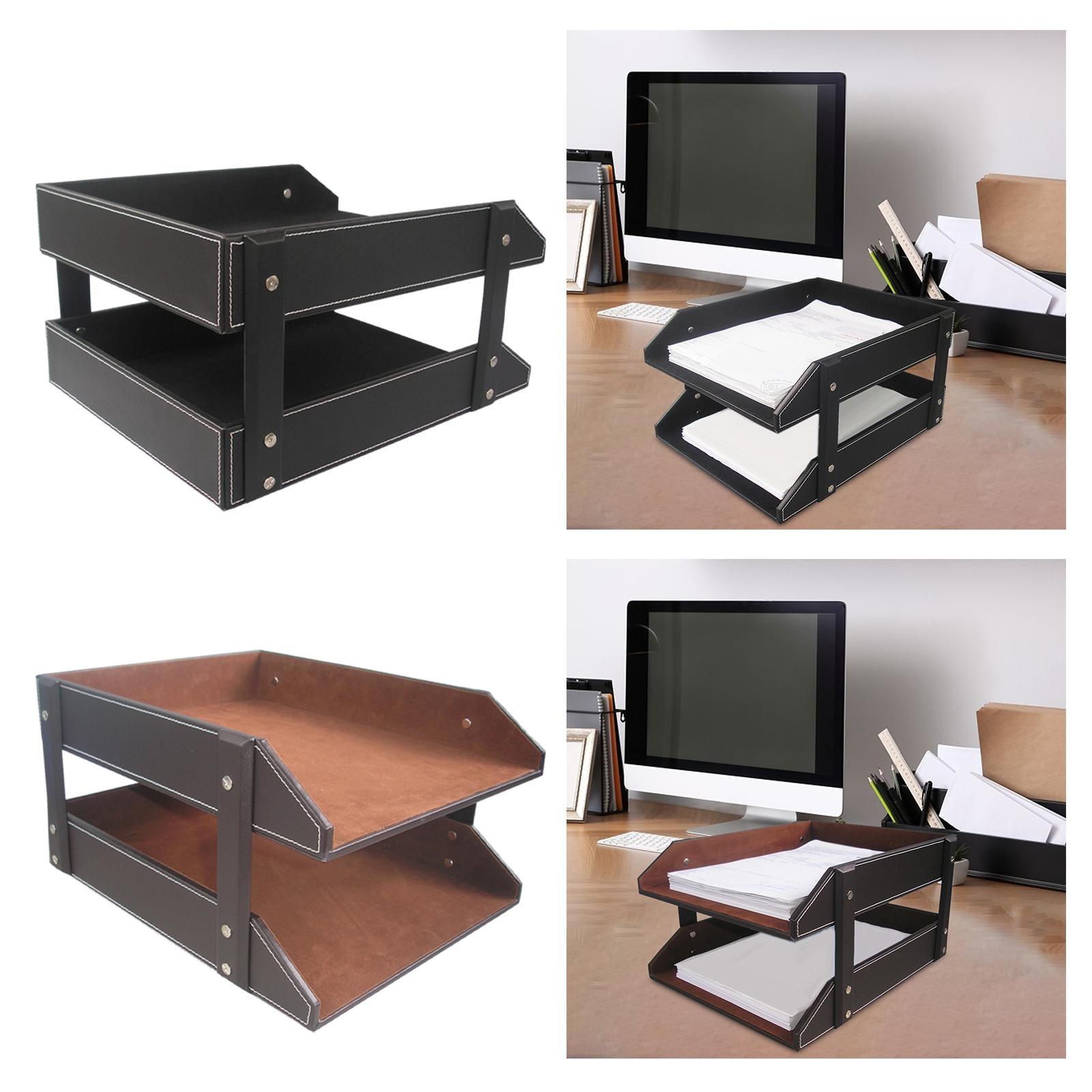 File Organizer Portable Durable files Storage Rack for Workspace School Desk A