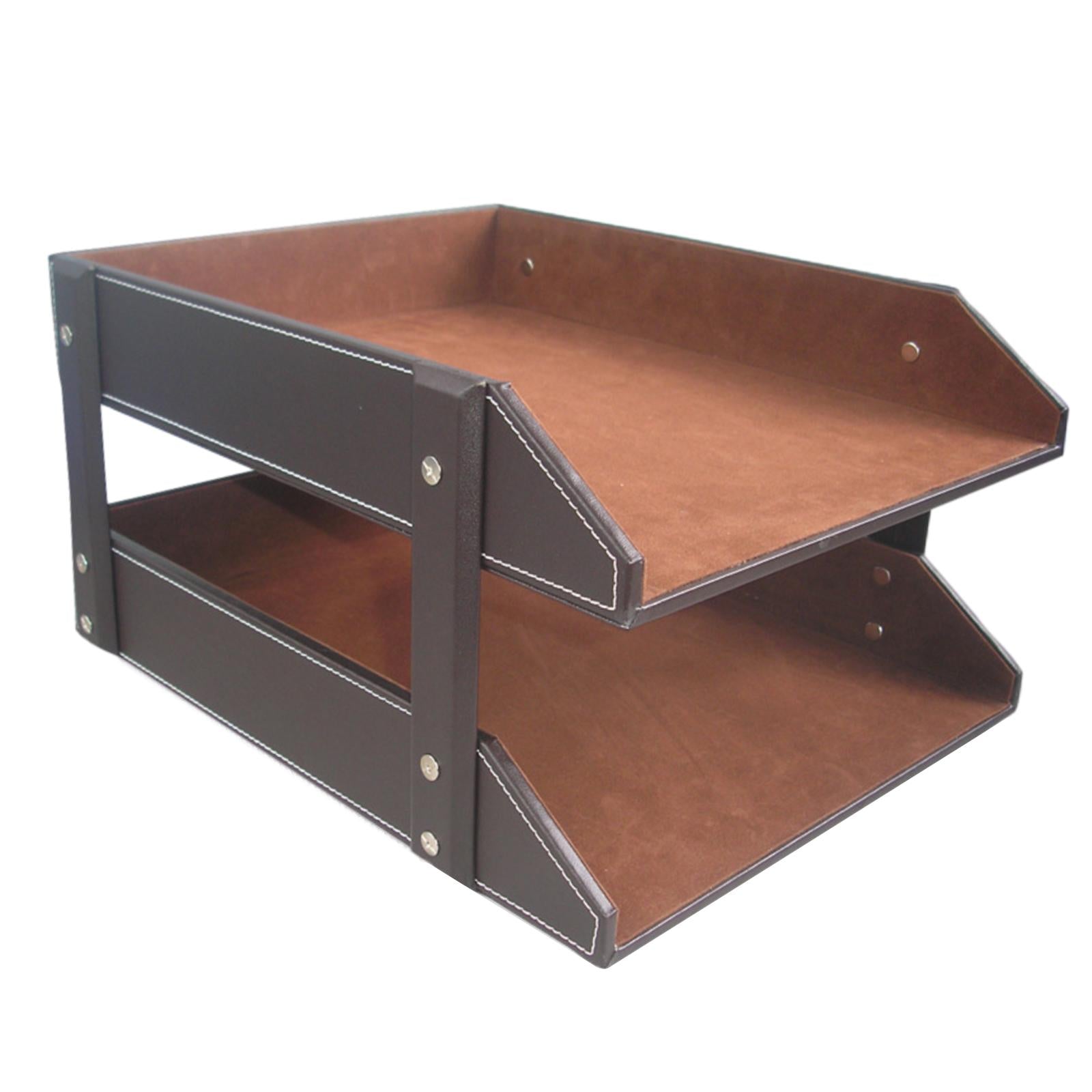 File Organizer Portable Durable files Storage Rack for Workspace School Desk B