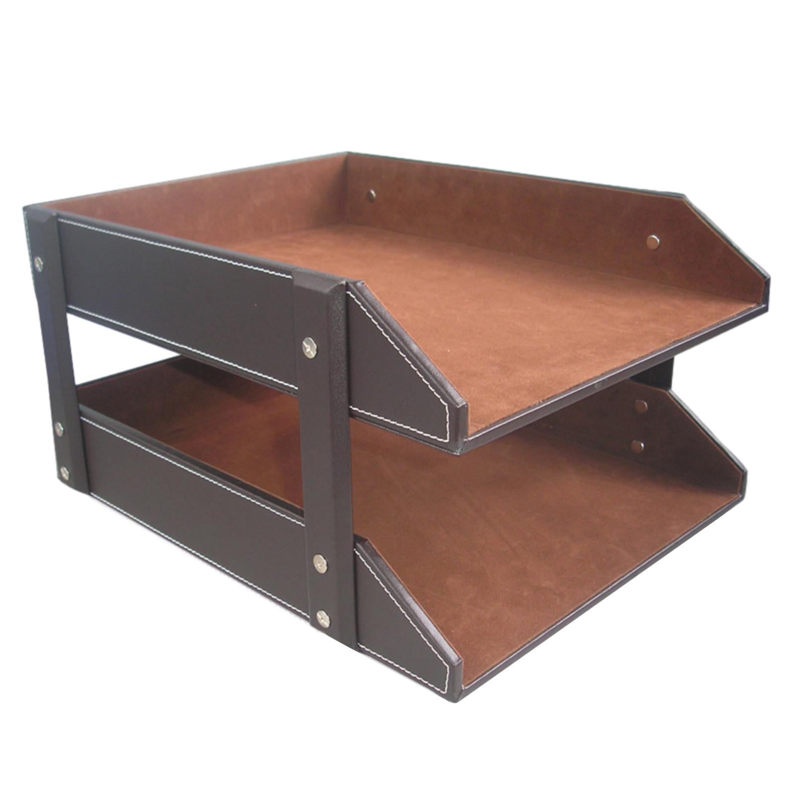 File Organizer Portable Durable files Storage Rack for Workspace School Desk B