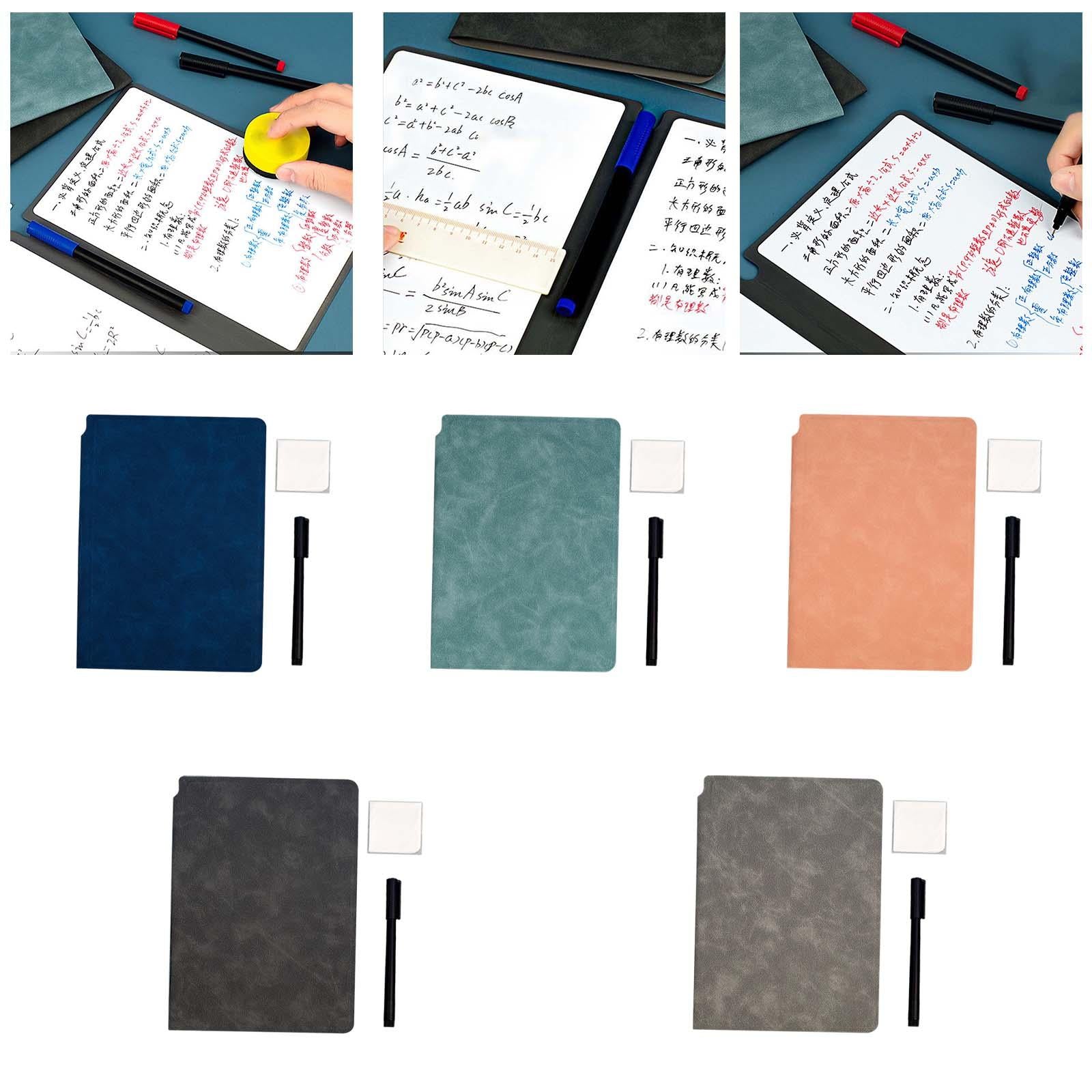 Reusable Whiteboard Notebook Small Notepad for Writing Doodling Making Lists A