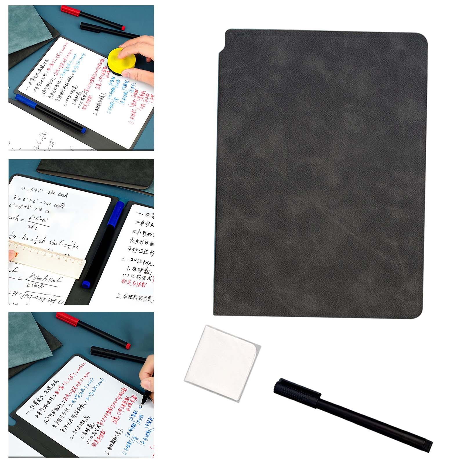 Reusable Whiteboard Notebook Small Notepad for Writing Doodling Making Lists D