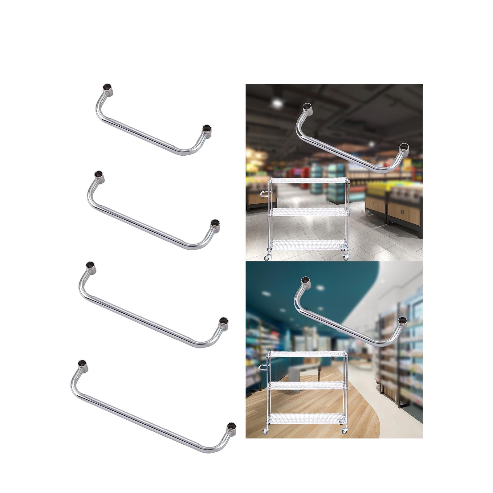 Shelf Handle Easily Install Push Handle for Mobile Wire Shelving Unit 35cm