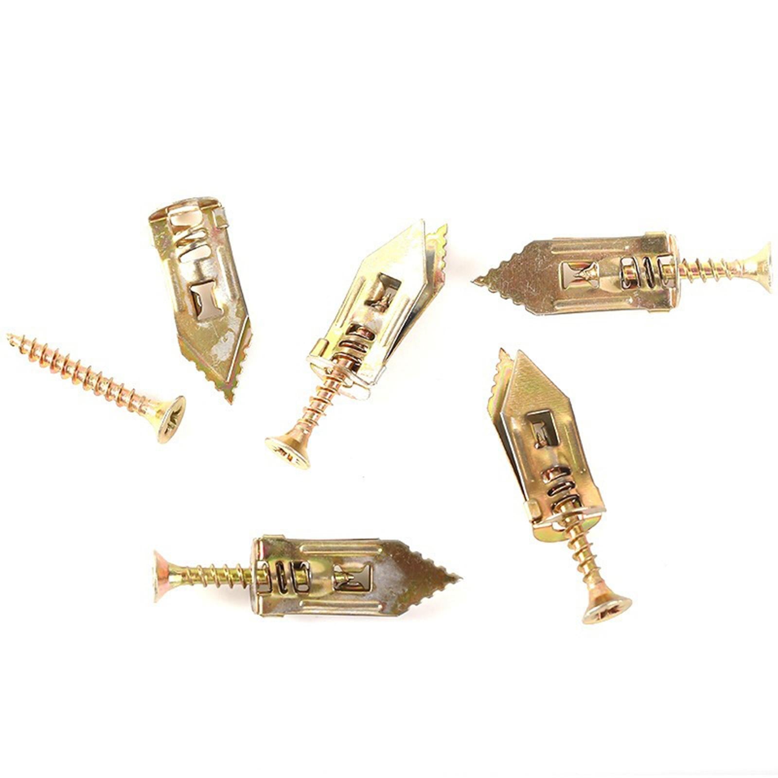 20Pcs Dry Wall Anchors Gypsum Expansion Anchors for Fix The Decoration Parts 1.2cmx3cm