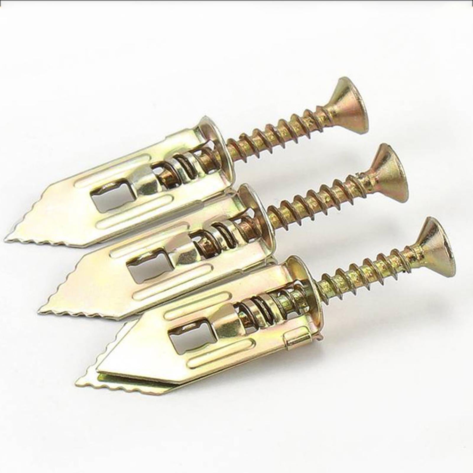 20Pcs Dry Wall Anchors Gypsum Expansion Anchors for Fix The Decoration Parts 1.2cmx4cm