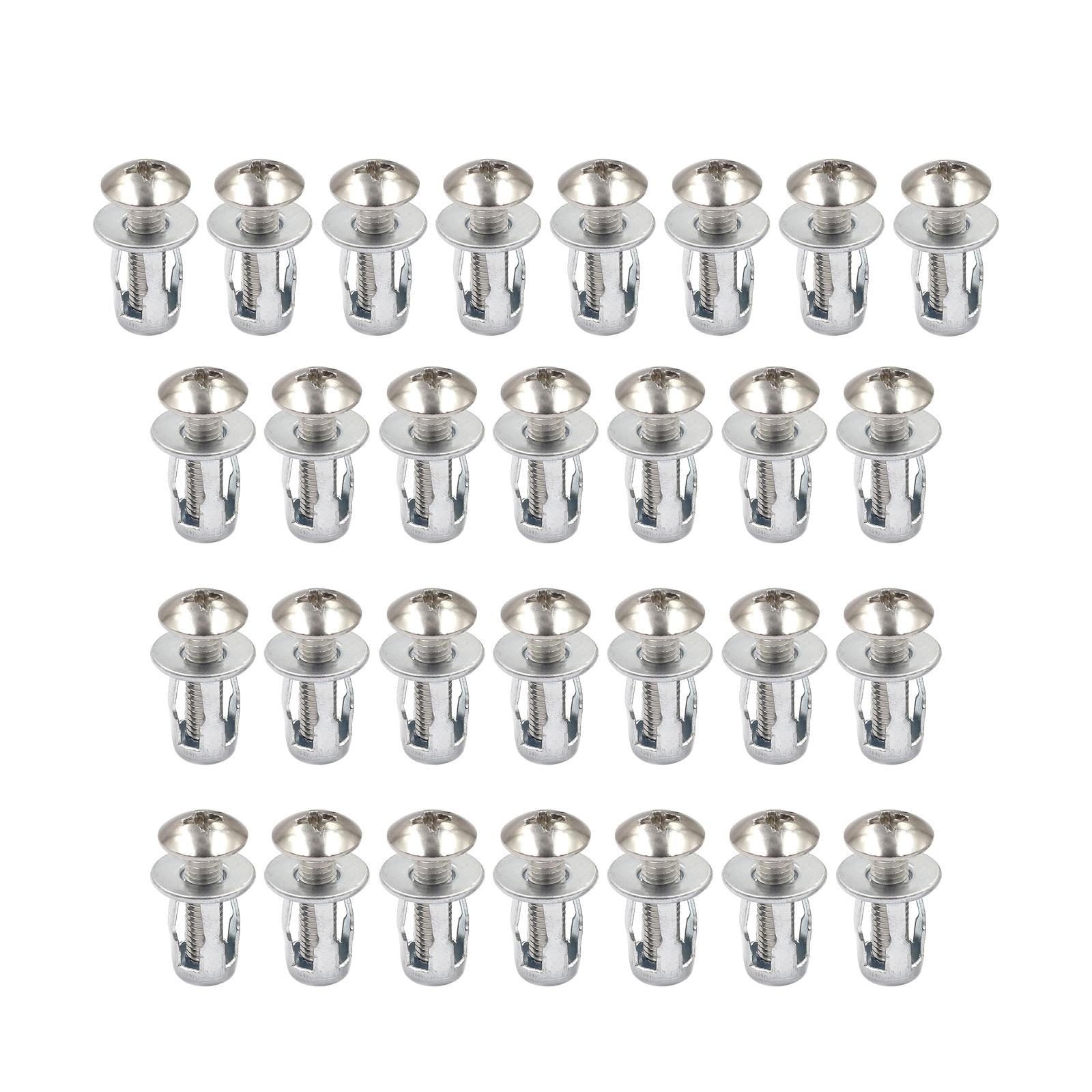 30 Pieces Petal Rivets Nut Screw Anchor for Curtain Installation Calligraphy M8x30