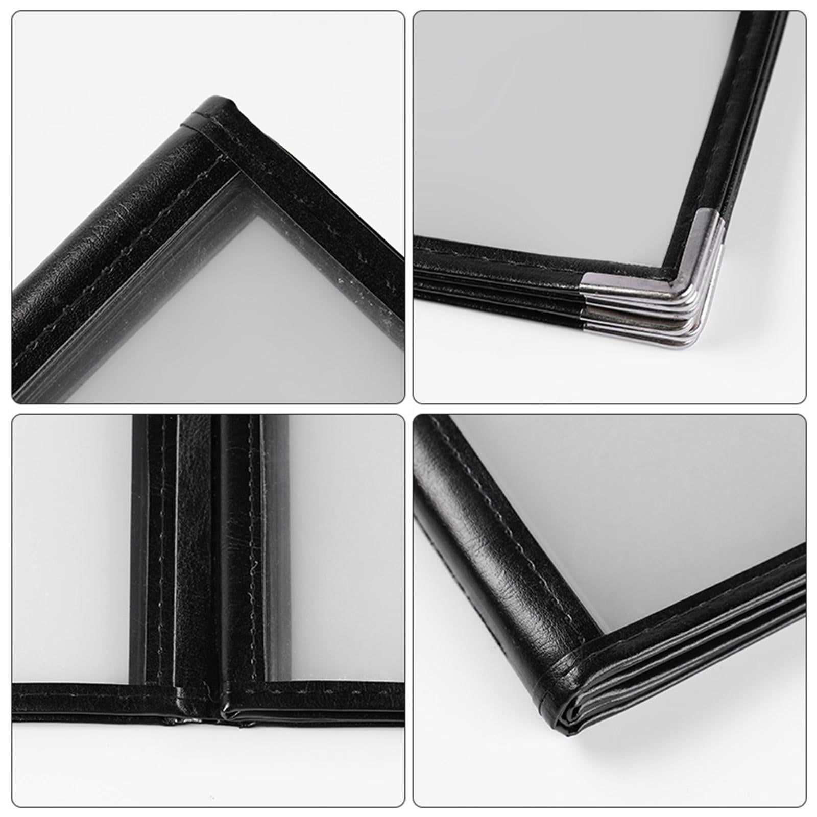 Menu Holder Metal Corners Menu Covers Holder for Cafe Hotel Restaurant 6 Page 12 View