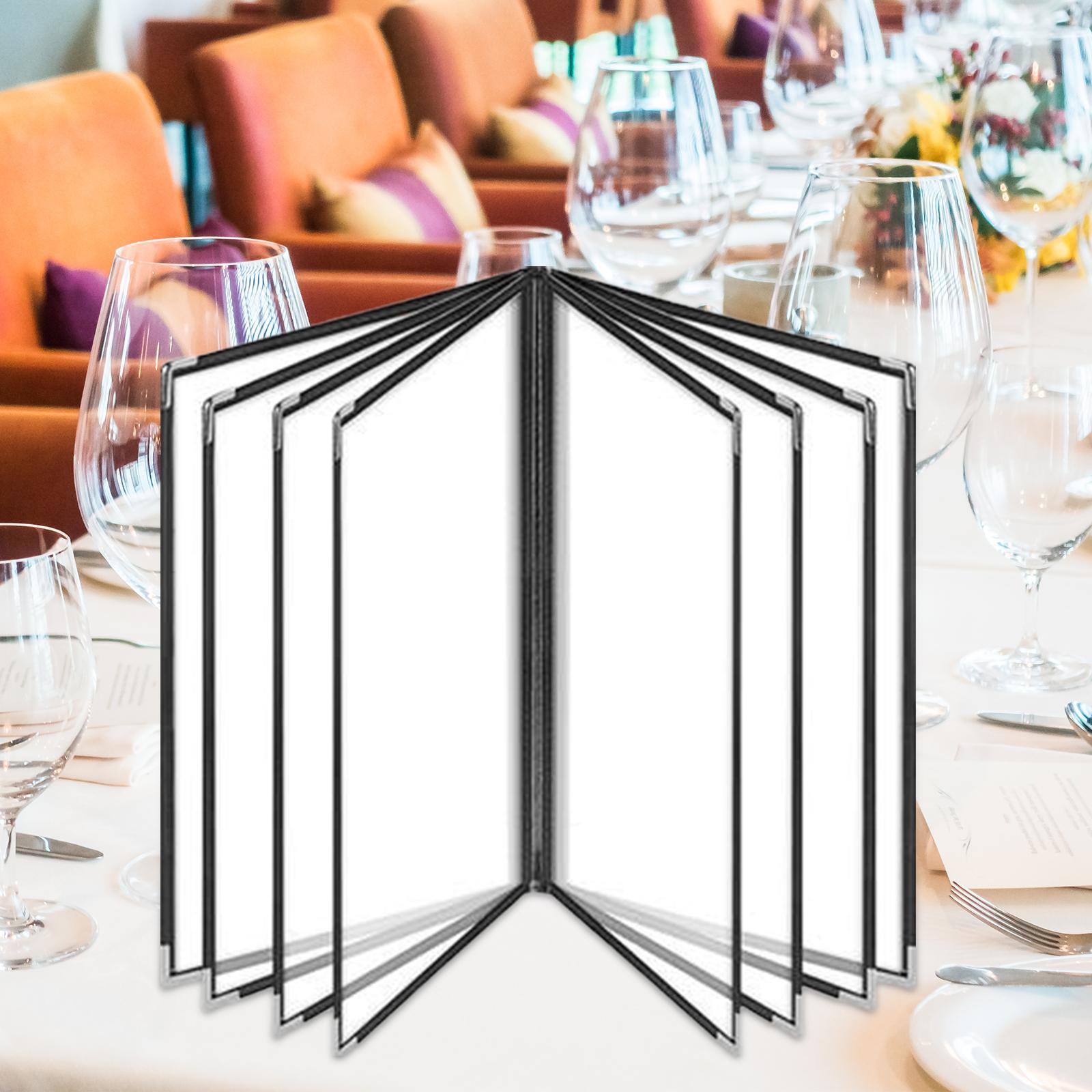 Menu Holder Metal Corners Menu Covers Holder for Cafe Hotel Restaurant 8 Page 16 View