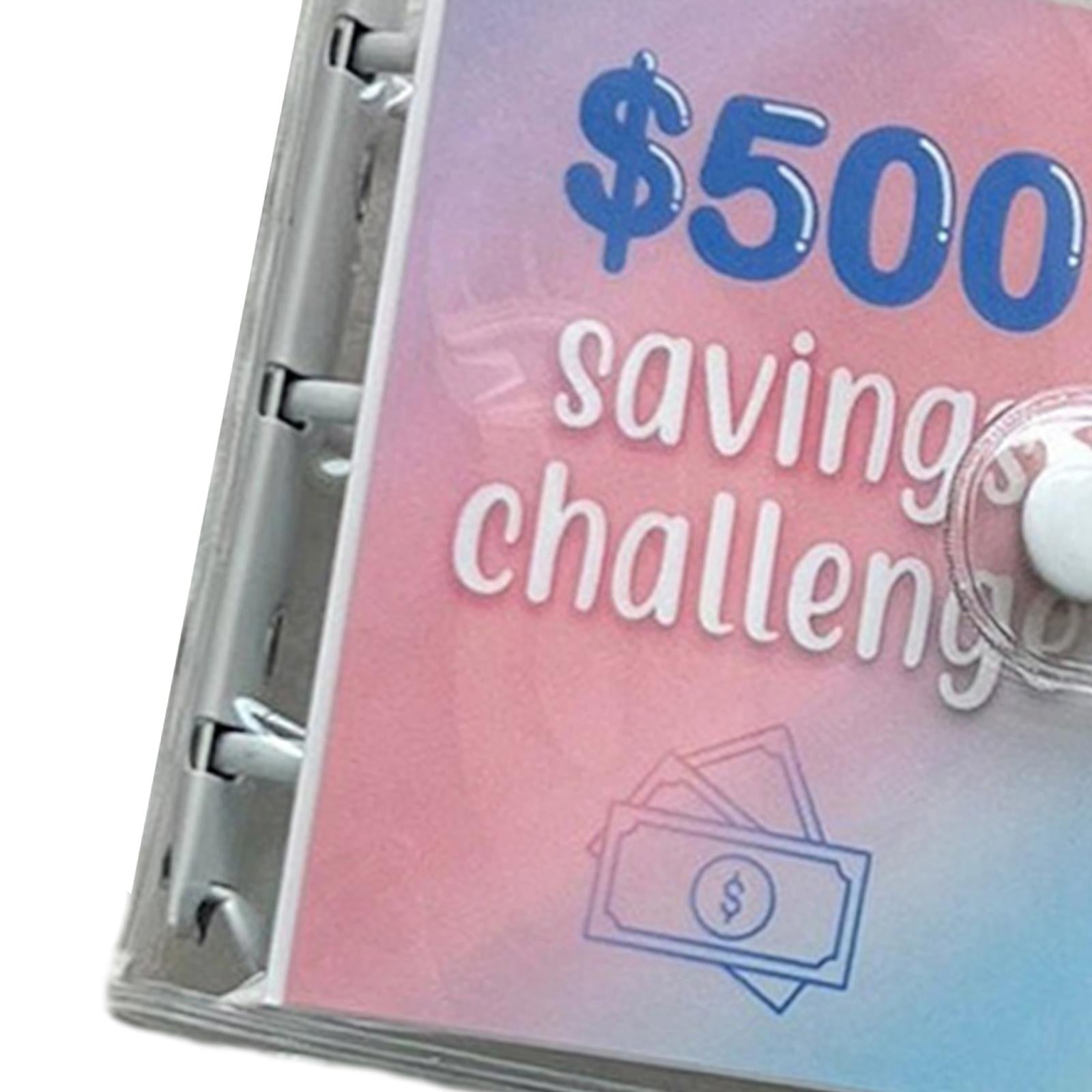 Clear Round Ring Binder Budgeting Planner 10x9cm Durable with Cash Envelopes 500