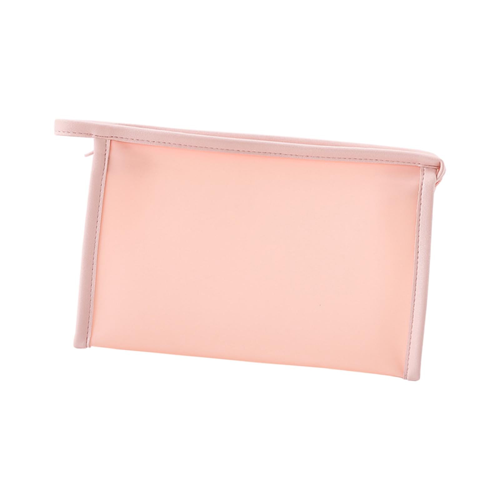 PVC Waterproof Makeup Bag Portable Bag for Vacation Business Trip Essentials Pink