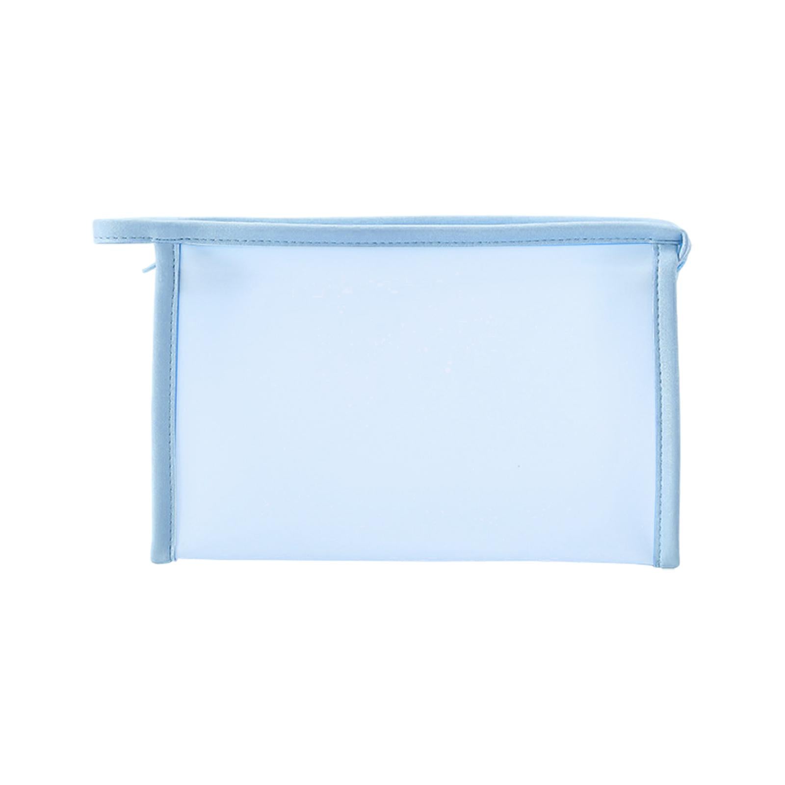 PVC Waterproof Makeup Bag Portable Bag for Vacation Business Trip Essentials Blue