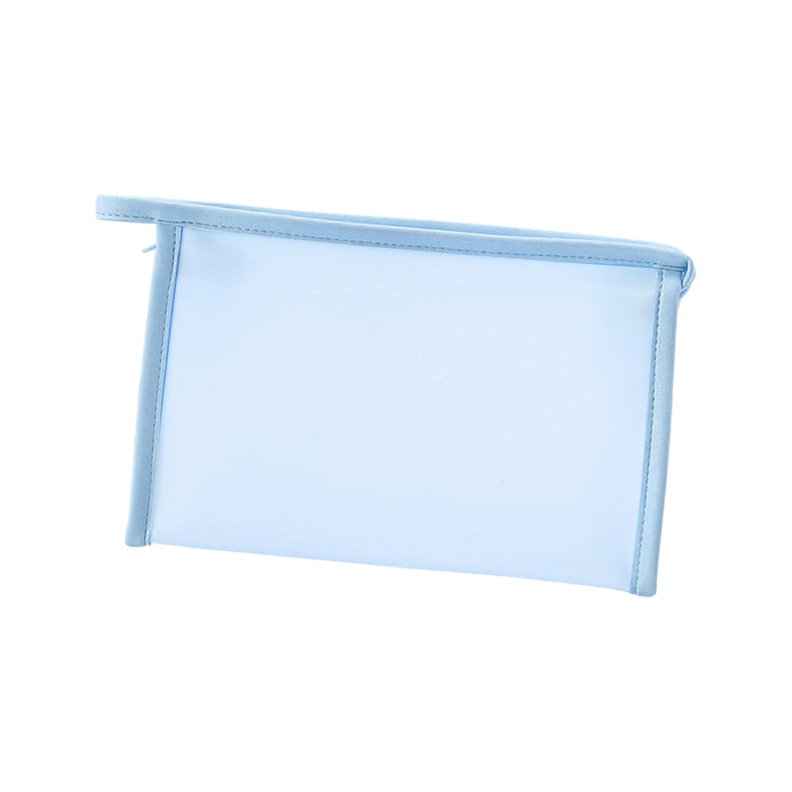 PVC Waterproof Makeup Bag Portable Bag for Vacation Business Trip Essentials Blue