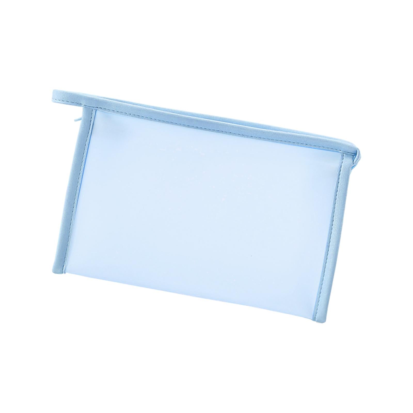 PVC Waterproof Makeup Bag Portable Bag for Vacation Business Trip Essentials Blue
